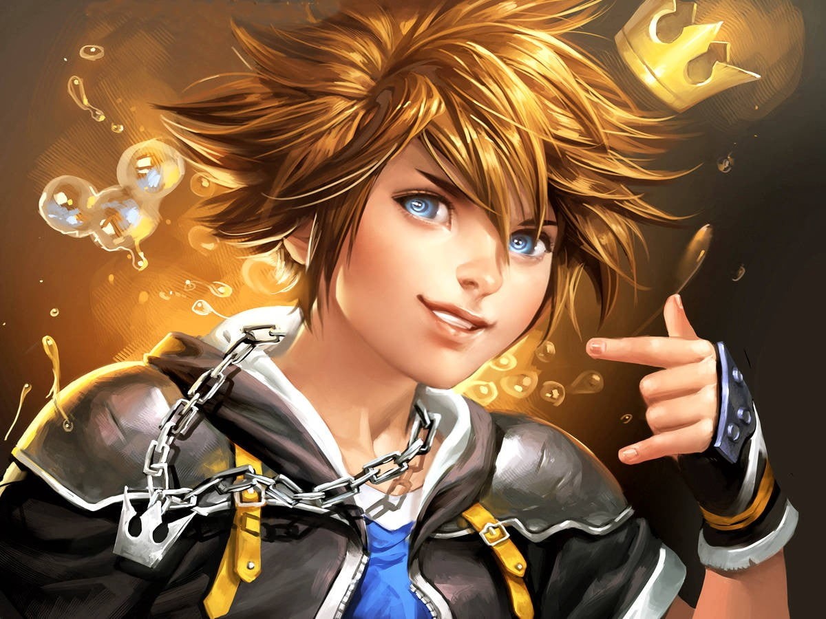 hairstyle, anime boys, anime, Kingdom Hearts, character, looking at camera, beautiful people, retro styled, portrait, digital art, beautiful woman, blond hair, HD Wallpaper