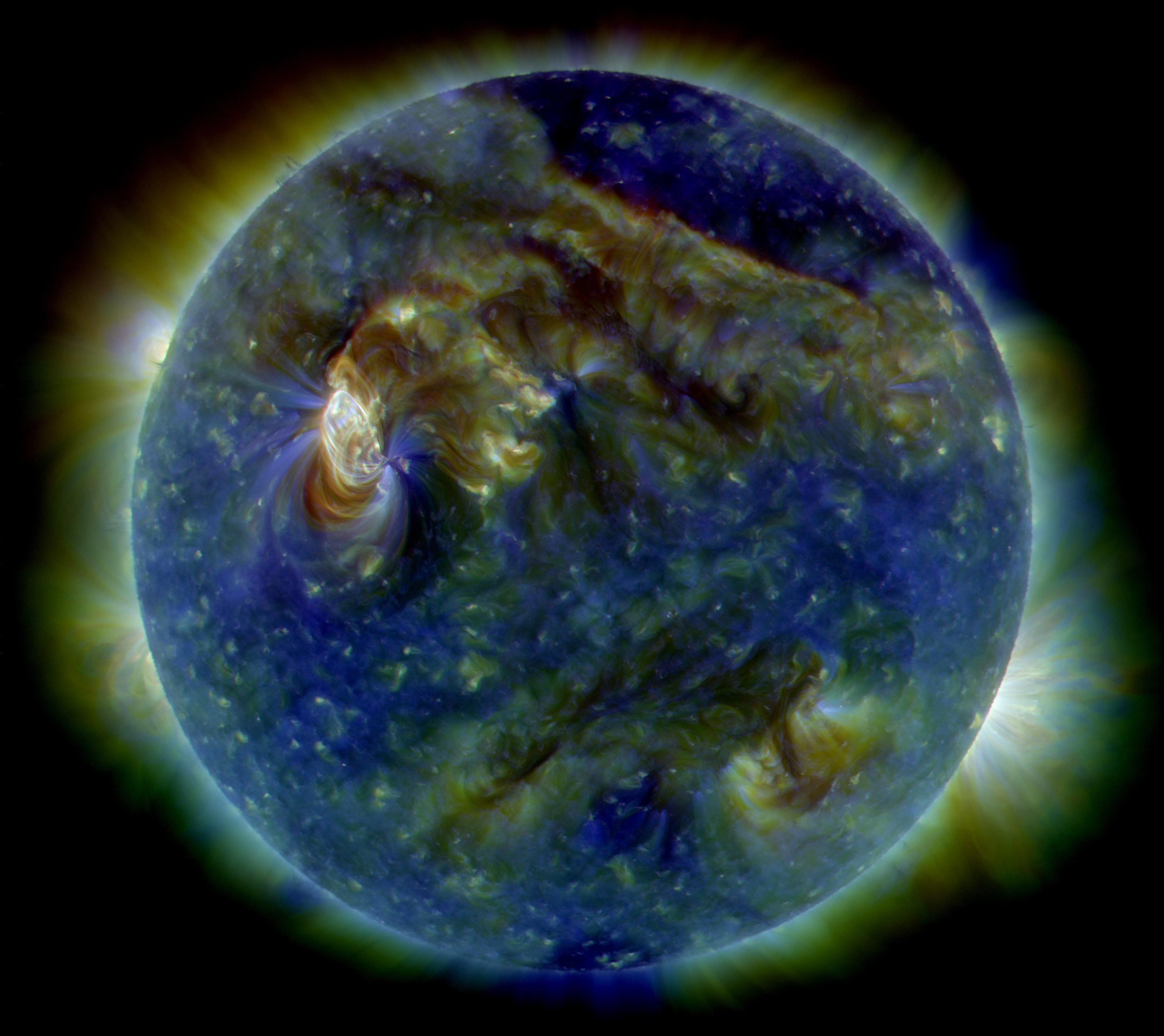 satellite view, star, nasa, black background, solar, jewelry, luxury, indoors, Star, Energy, planet earth, single object, 4K, Flare, sdo, planet - space, HD Wallpaper