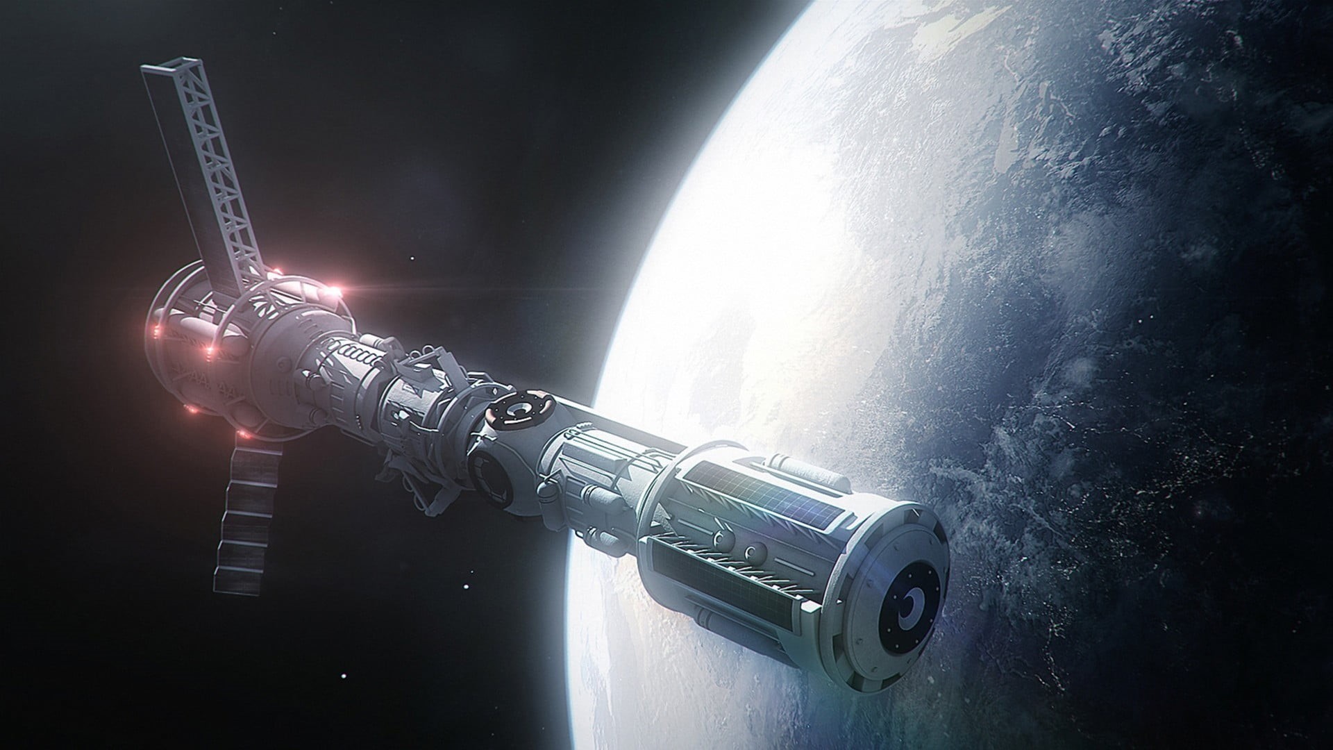 built structure, technology, 1080P, light - natural phenomenon, electrical equipment, global communications, white, lighting equipment, control, space station, HD Wallpaper