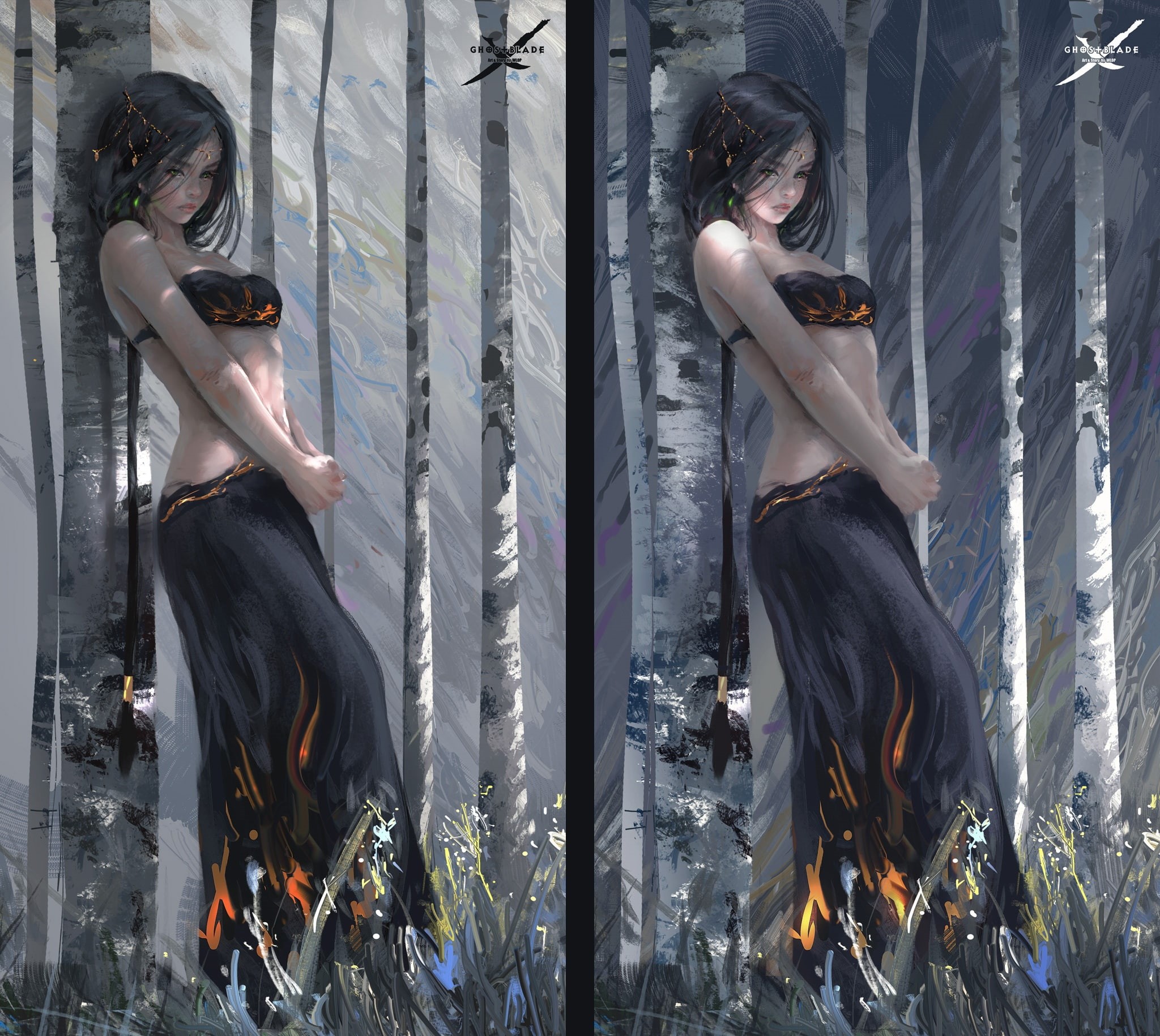 fantasy, wlop, adventure, perfect, blade, 1080P, ghost, anime, manga, comics, HD Wallpaper