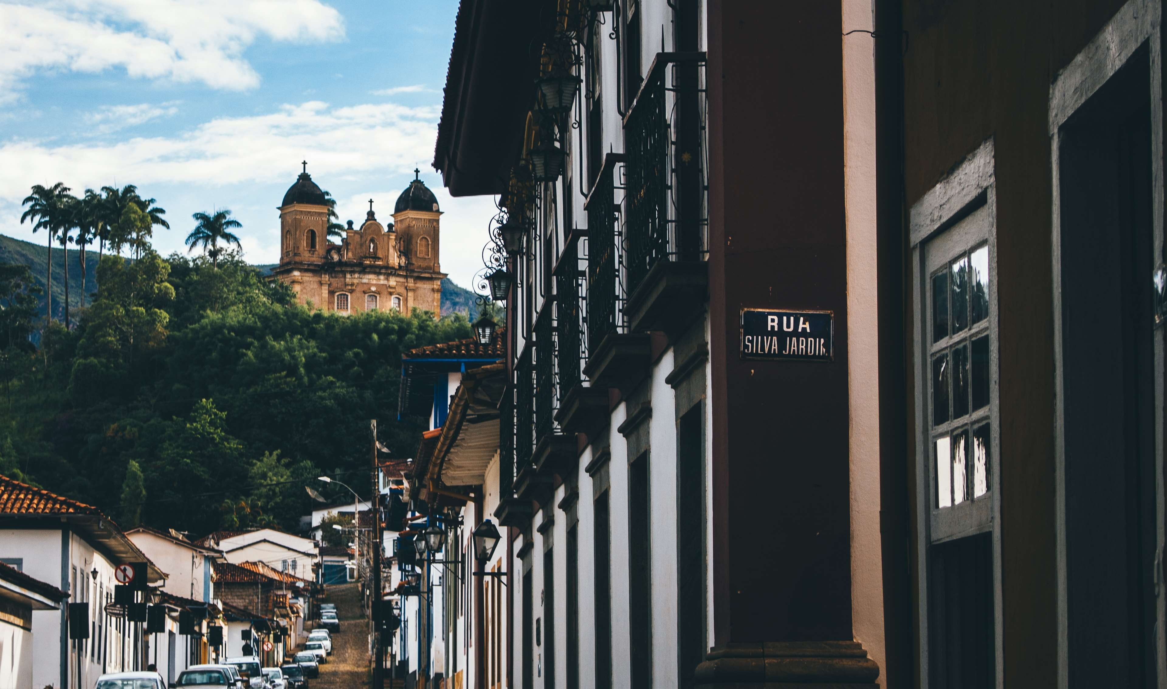 4K, city, street, travel destinations, church building, nature, church, place of worship, day, belief, spirituality, mariana, ouro preto, architect, tourist, HD Wallpaper