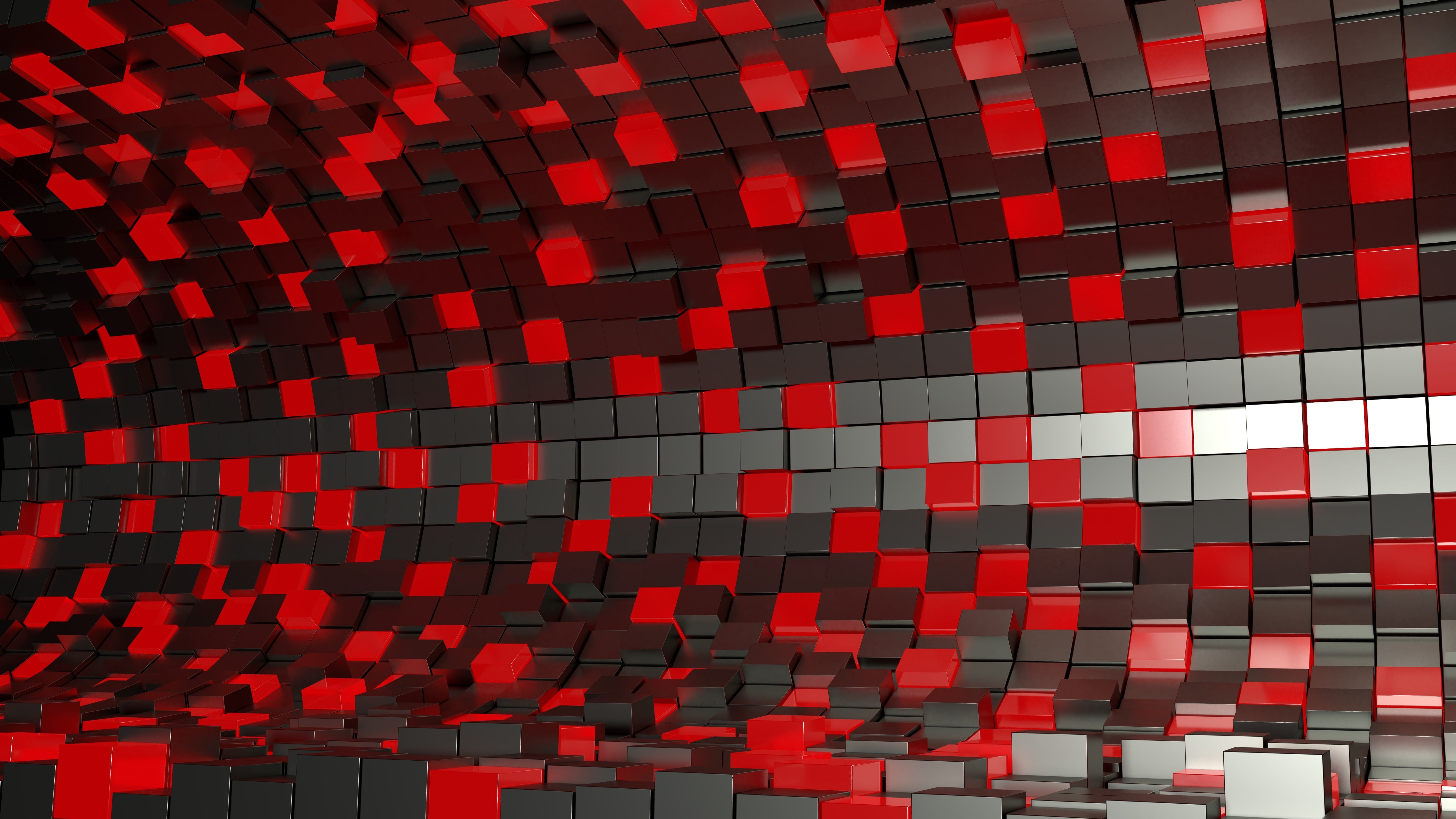 squares, shape, cubes, 5K, architecture, low angle view, the red squares, in a row, built structure, full frame, wall - building feature, pattern, no people, HD Wallpaper