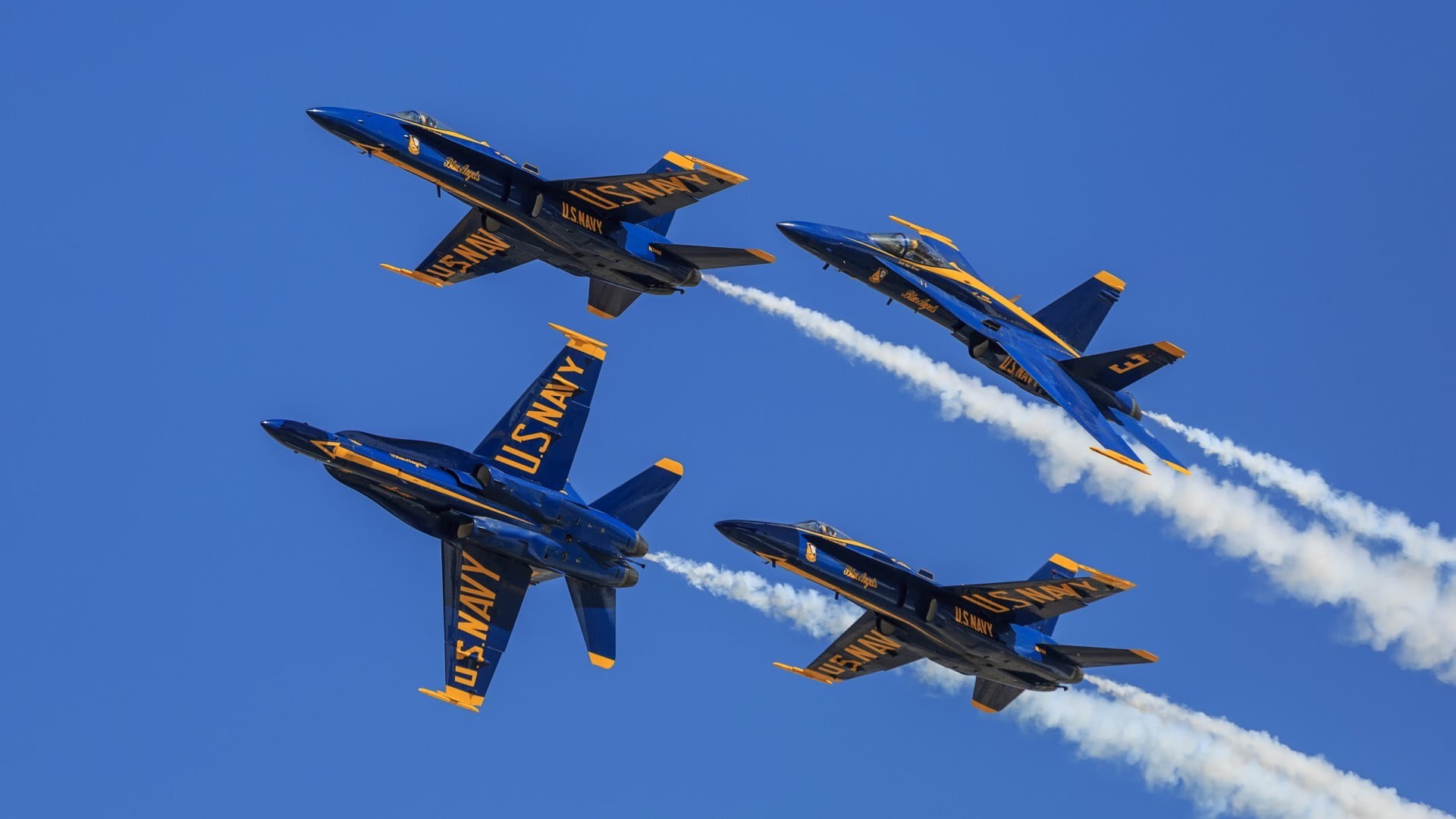 no people, sports activity, air force, sky, military airplane, 1080P, blue, navy, black, digital camera, fighter plane, military, vapor trail, air vehicle, HD Wallpaper