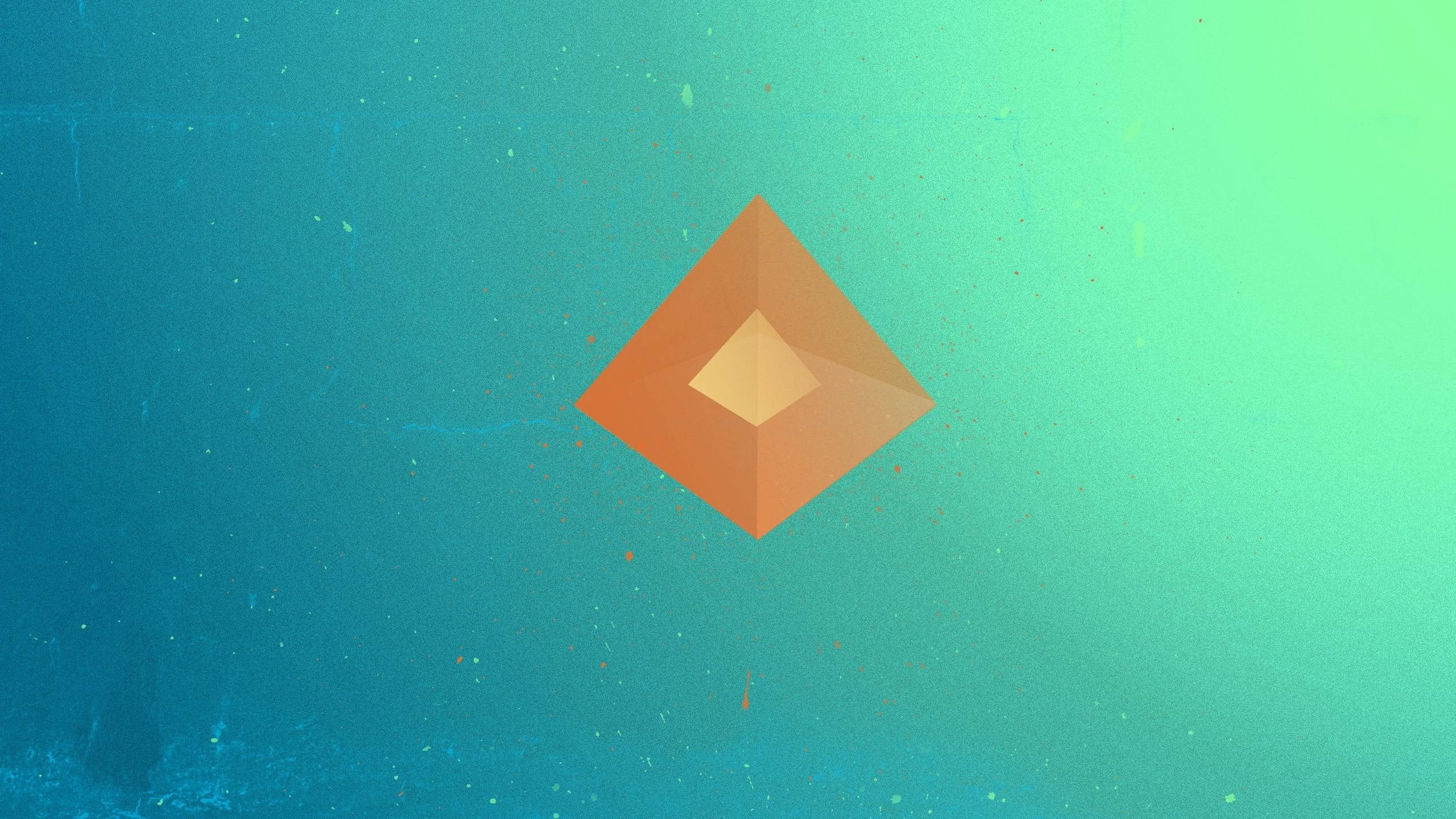 brown, directional sign, direction, 2K, backgrounds, green color, triangle, full frame, turquoise colored, blue, symbol, no people, abstract, geometric shape, HD Wallpaper