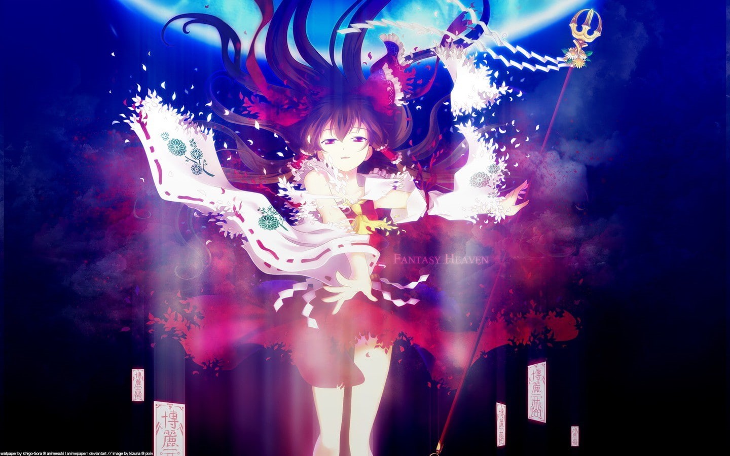 Hakurei Reimu, 720P, Touhou, anime girls, HD Wallpaper