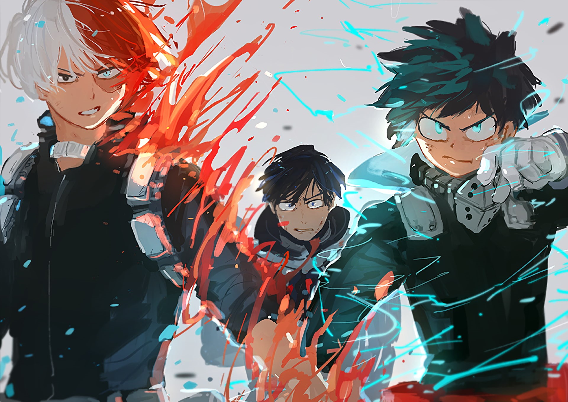 1080P, Boku no Hero Academia  Iida Tenya  Todoroki Shōto  Izuku Midoriya  Midoriya Izuku, HD Wallpaper