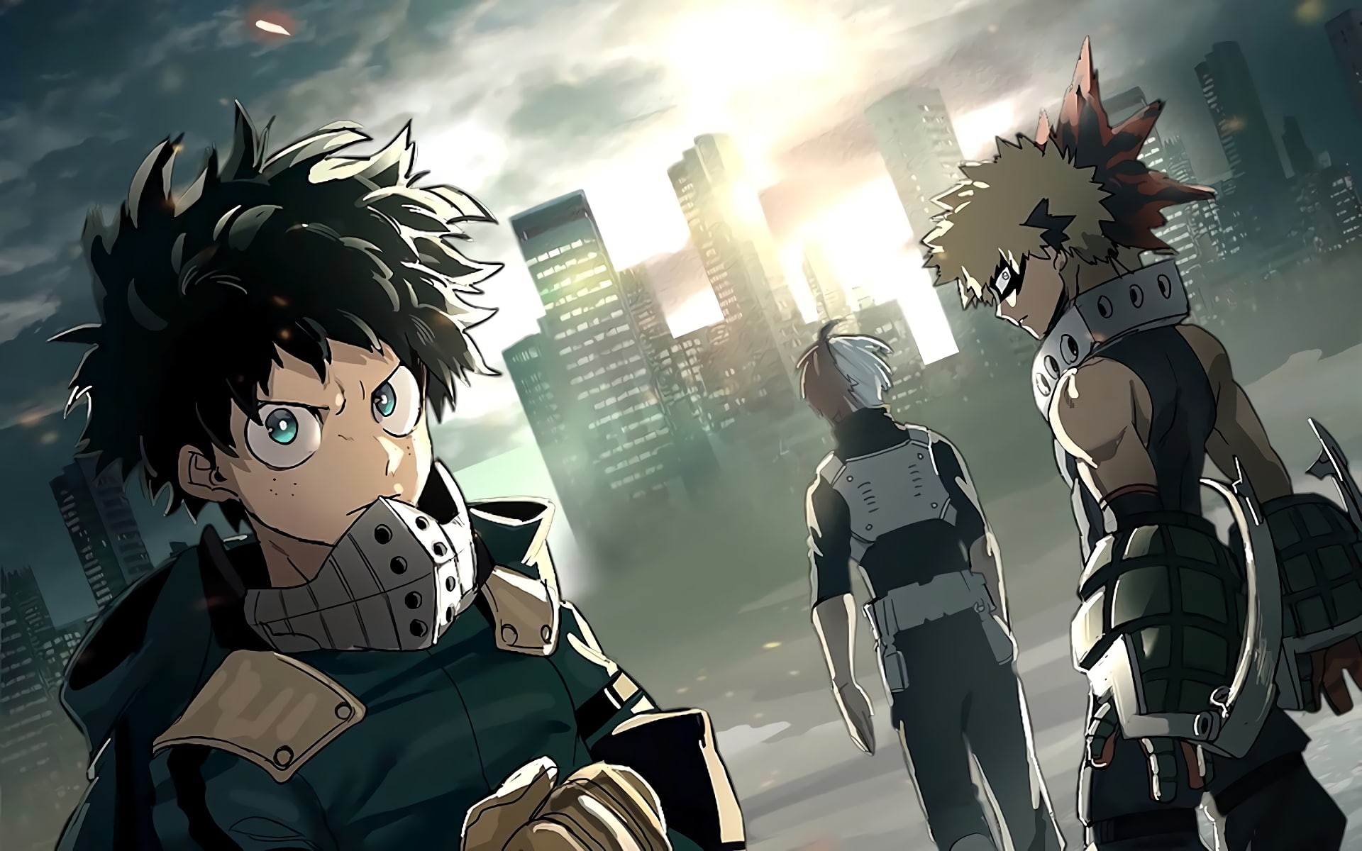 Bakugō Katsuki, Midoriya Izuku, Todoroki Shōto, 1080P, Boku no Hero Academia, HD Wallpaper
