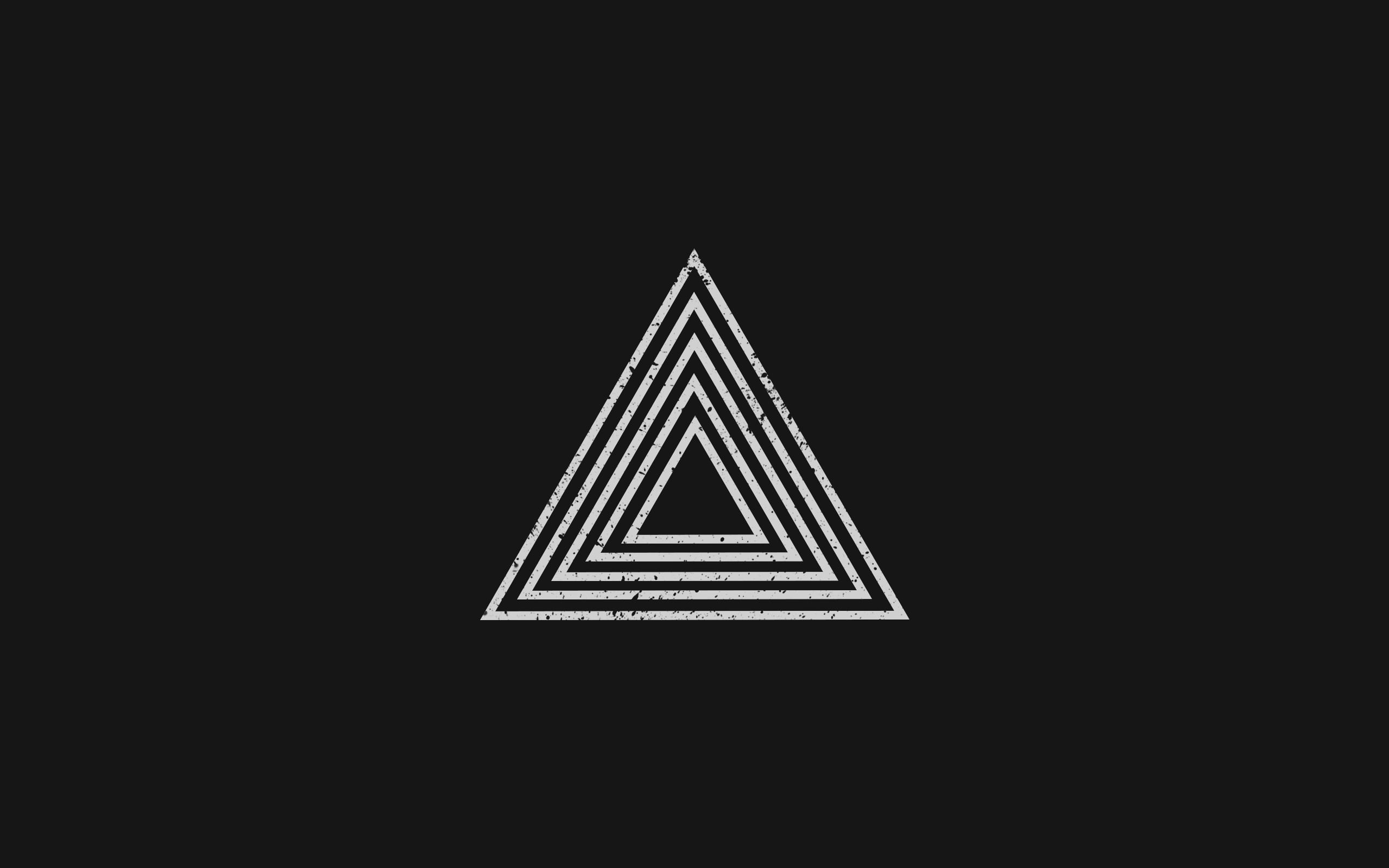 black background, white color, design, 2K, architecture, geometric shape, dark, triangle shape, copy space, pattern, minimalism, black, sign, geometry, HD Wallpaper