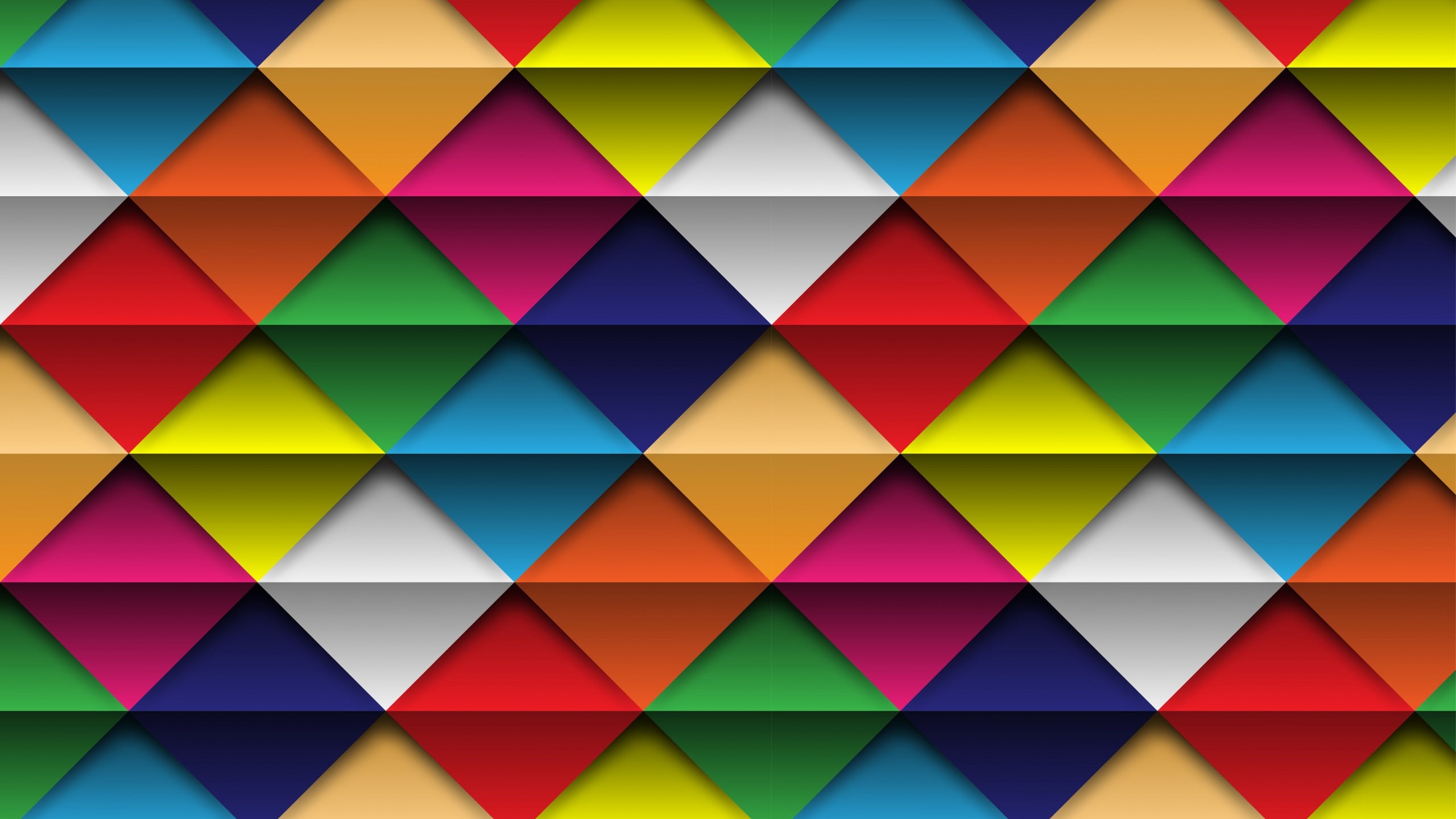 abstract, 2K, shapes, colorful, triangle, HD Wallpaper