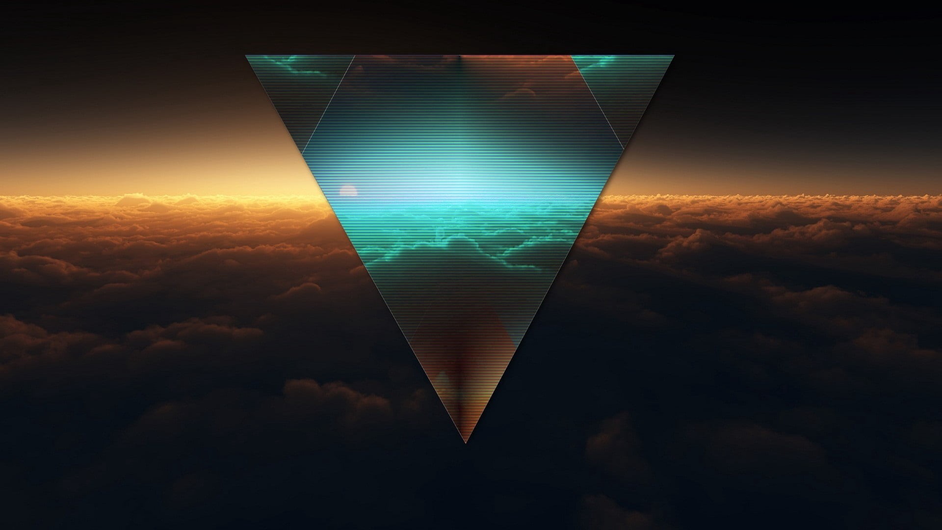 nature, light - Natural Phenomenon, shape, abstract, space, stratosphere, scenics - nature, sky, triangle shape, laser, glowing, scenics, figure, no people, HD Wallpaper