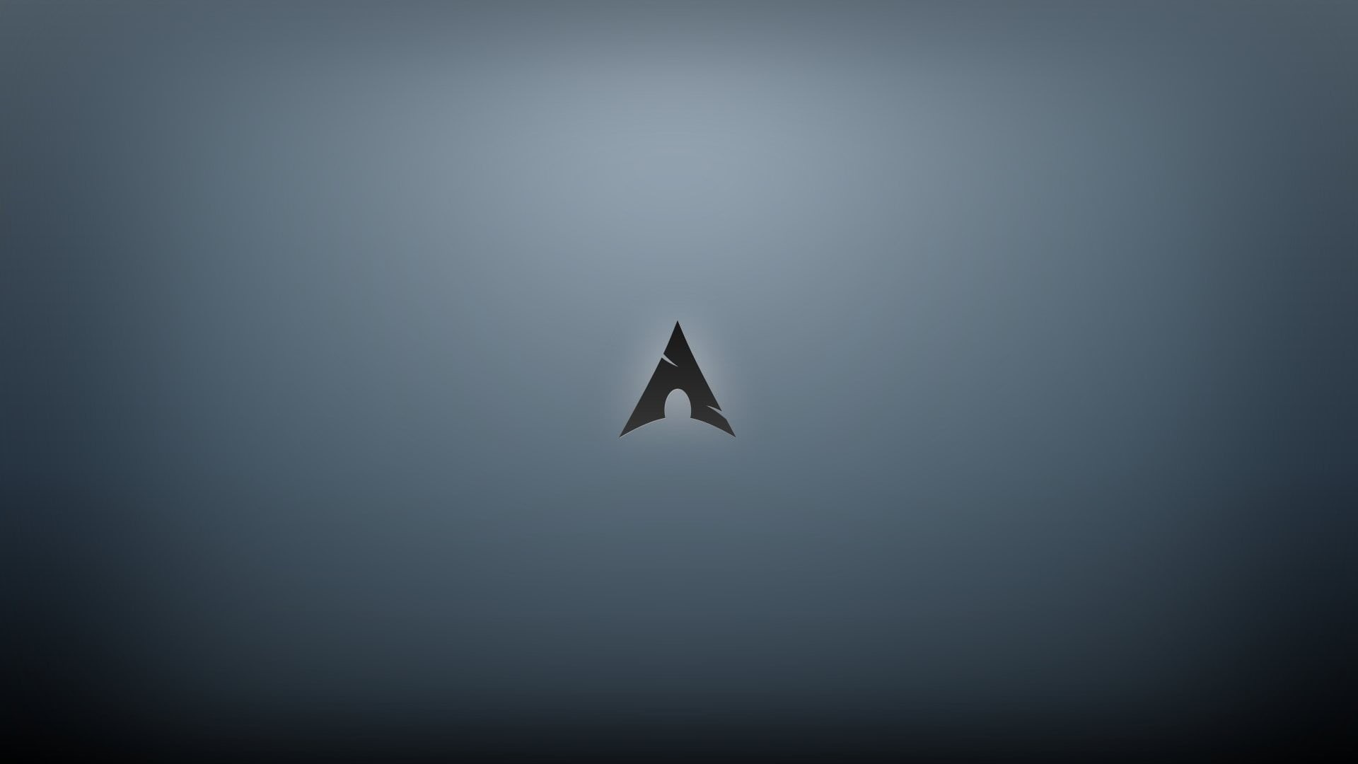 Archlinux, flying, black color, backgrounds, tranquility, arrow symbol, Linux, studio shot, no people, outdoors, copy space, nature, sky, gray, computer icon, HD Wallpaper