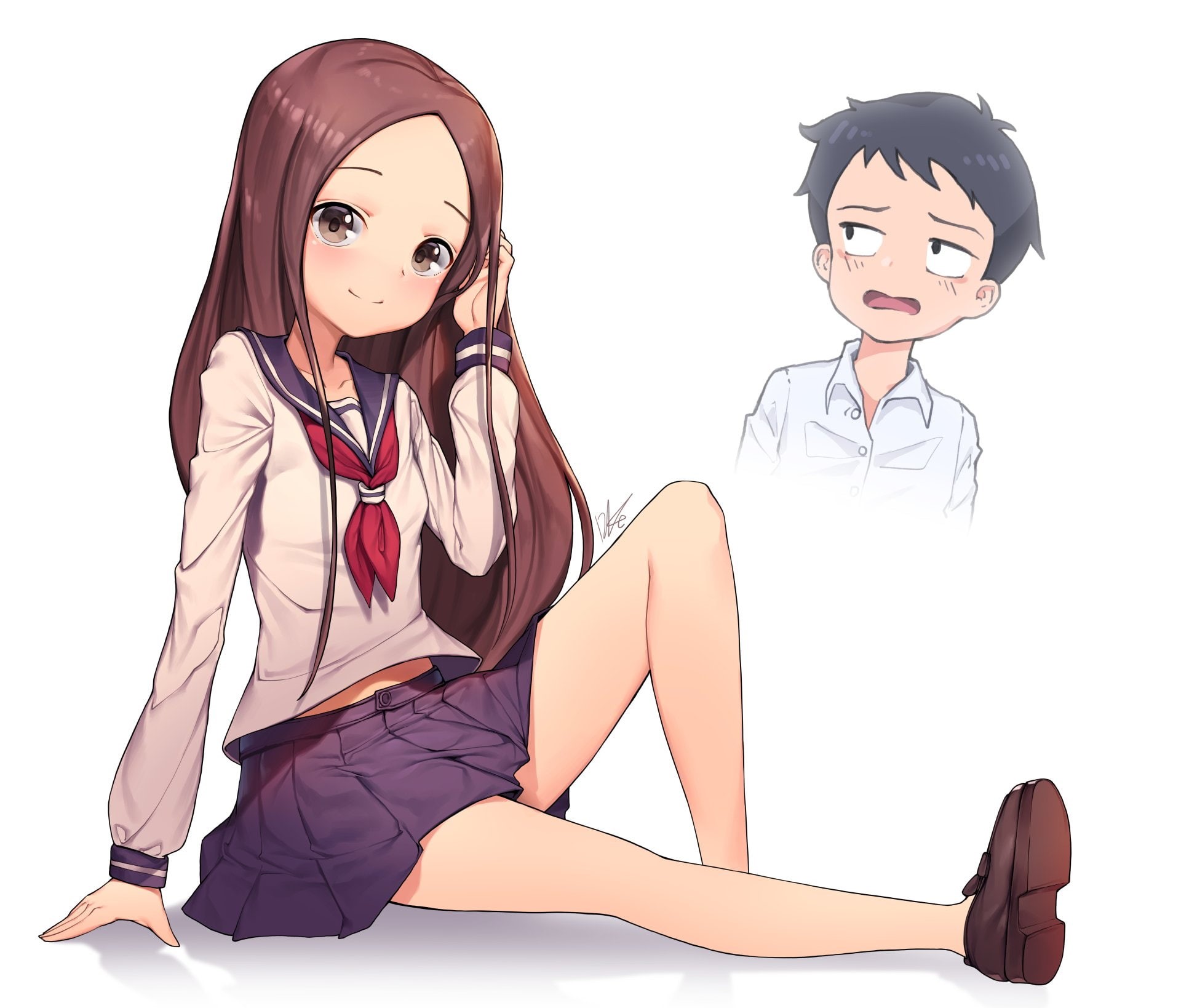 1080P, Karakai Jouzu no Takagi-san, Nishikata (Karakai Jouzu no Takagi-san), Takagi (Karakai Jouzu no Takagi-san), Anime, HD Wallpaper