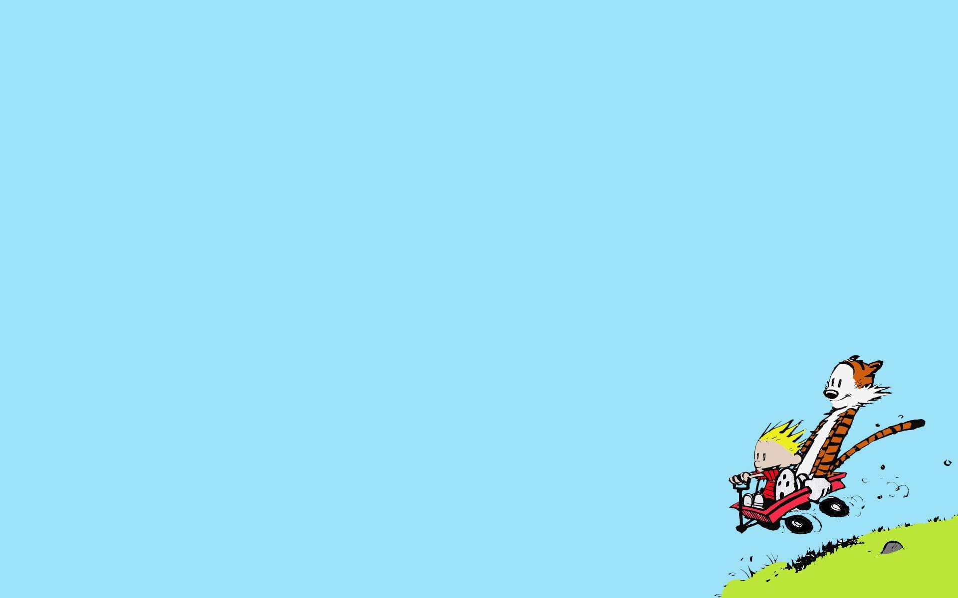 copy space, architecture, art and craft, Calvin and Hobbes, clear sky, Bill Watterson, craft, outdoors, creativity, multi colored, 1080P, sky, no people, HD Wallpaper