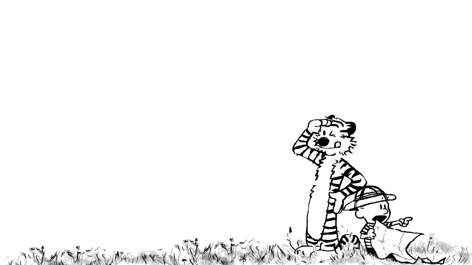 1080P, Bill Watterson, Calvin and Hobbes, comics, HD Wallpaper