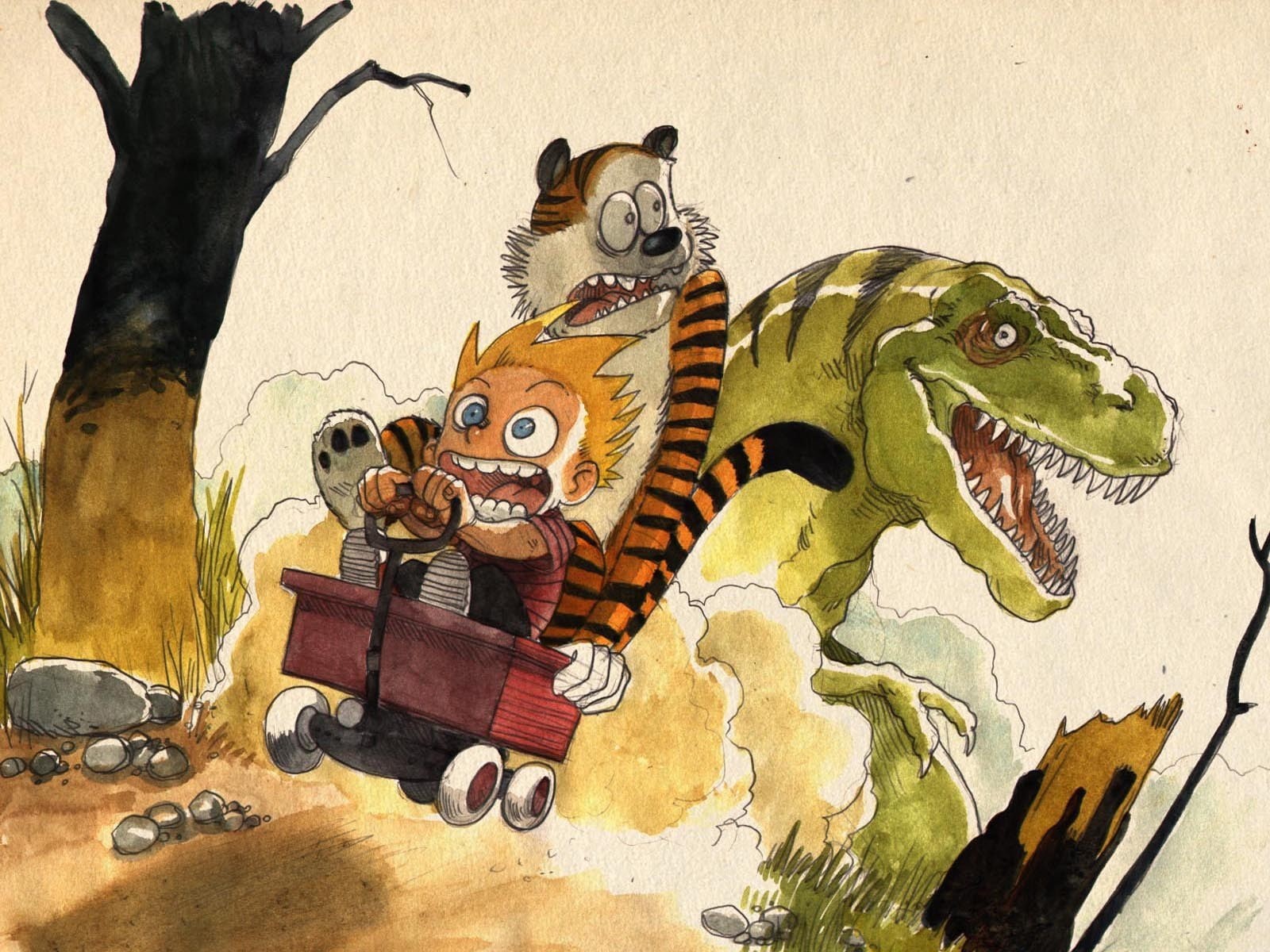 no people, 720P, Tyrannosaurus rex, animal themes, multi colored, history, creativity, close-up, animal wildlife, animal body part, representation, Bill Watterson, HD Wallpaper
