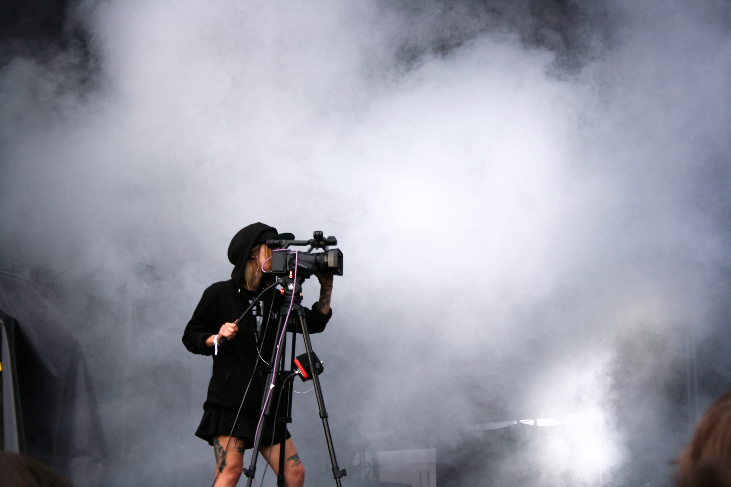video, cameraman, smoke - physical structure, videography, videographers, work, tattoo, movie, digital camera, input device, production, digital, microphone, HD Wallpaper