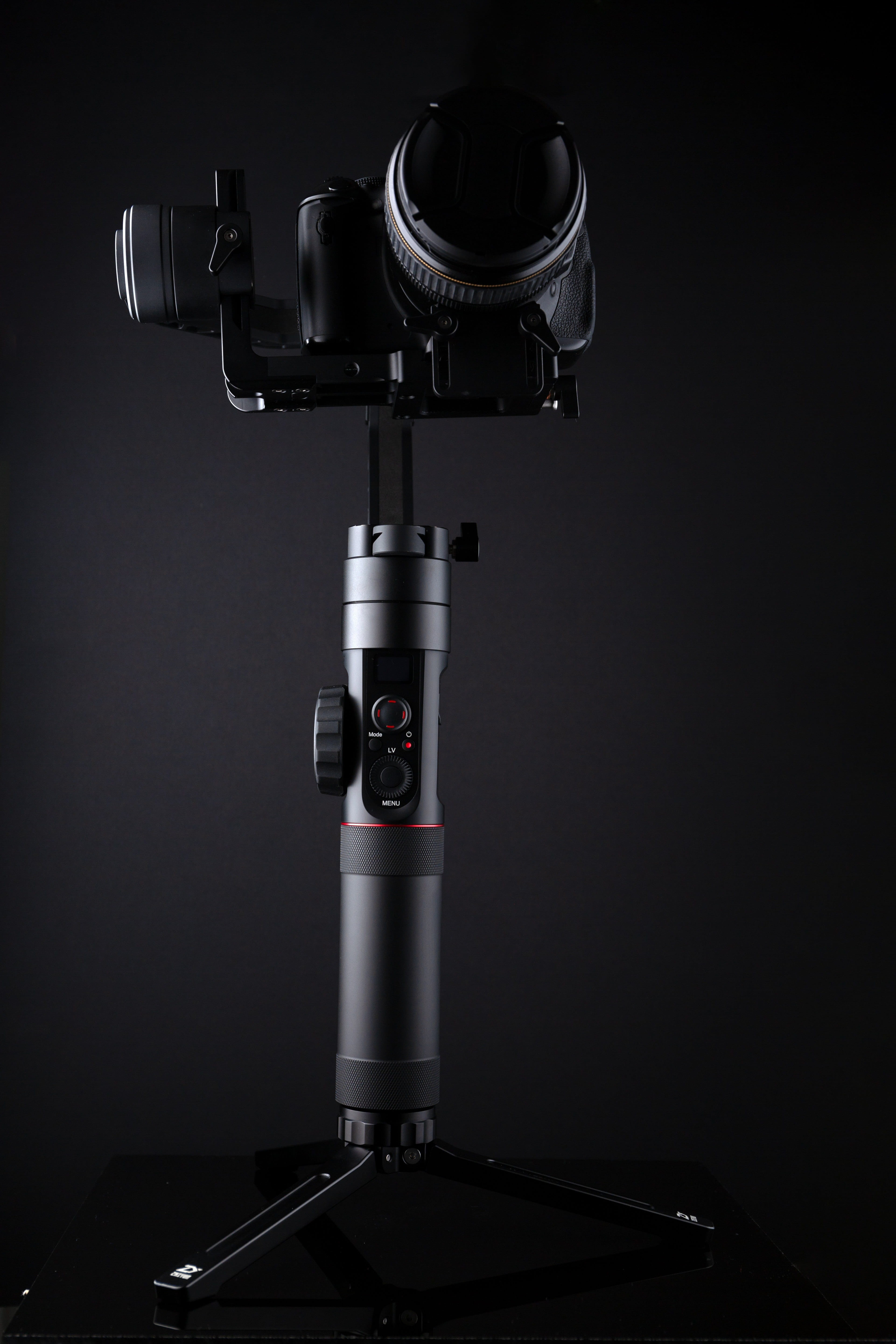 close-up, studio, crane, microscope, cinema, science, photography themes, filmmaking, black background, indoors, gimbal, stabilizer, arts culture and entertainment, Phone HD Wallpaper