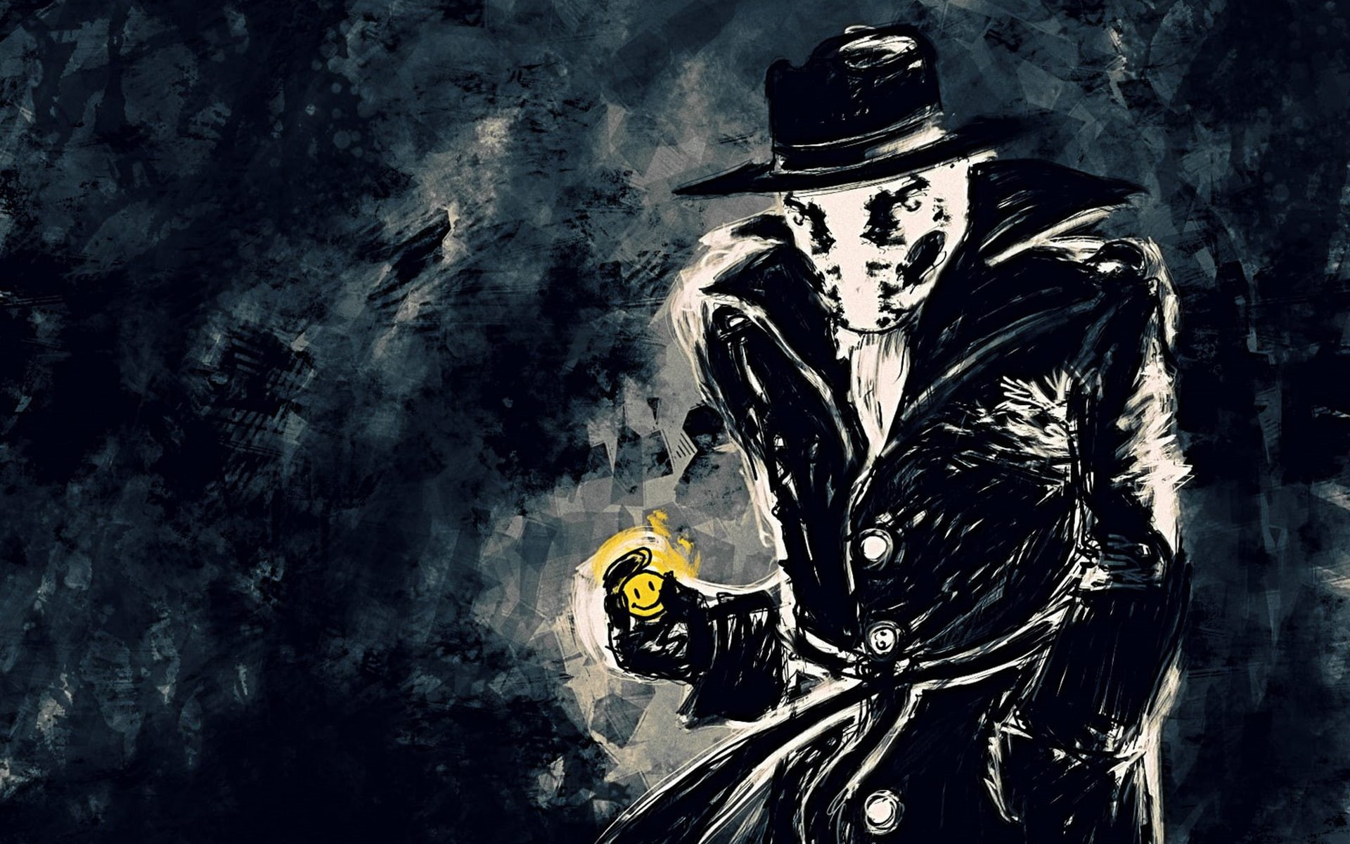 smile, illustration, Watchmen, Rorschach, Comics, mask, 1080P, walter, kovacs, HD Wallpaper
