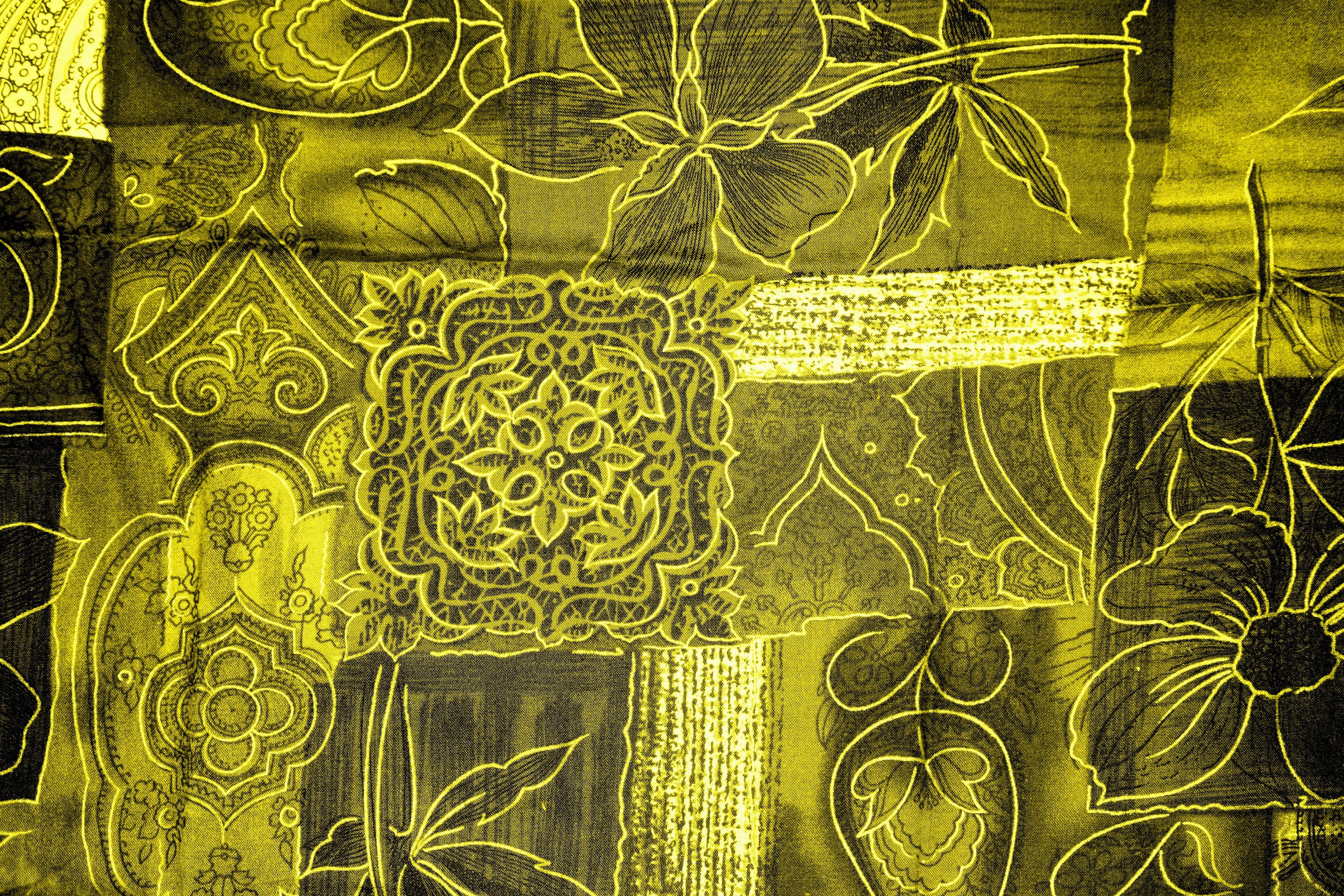 model, decoration, floral pattern, backgrounds, plant, design, olive green, art and craft, colorful, fabric, green color, close up, ornate, textured, silk, HD Wallpaper