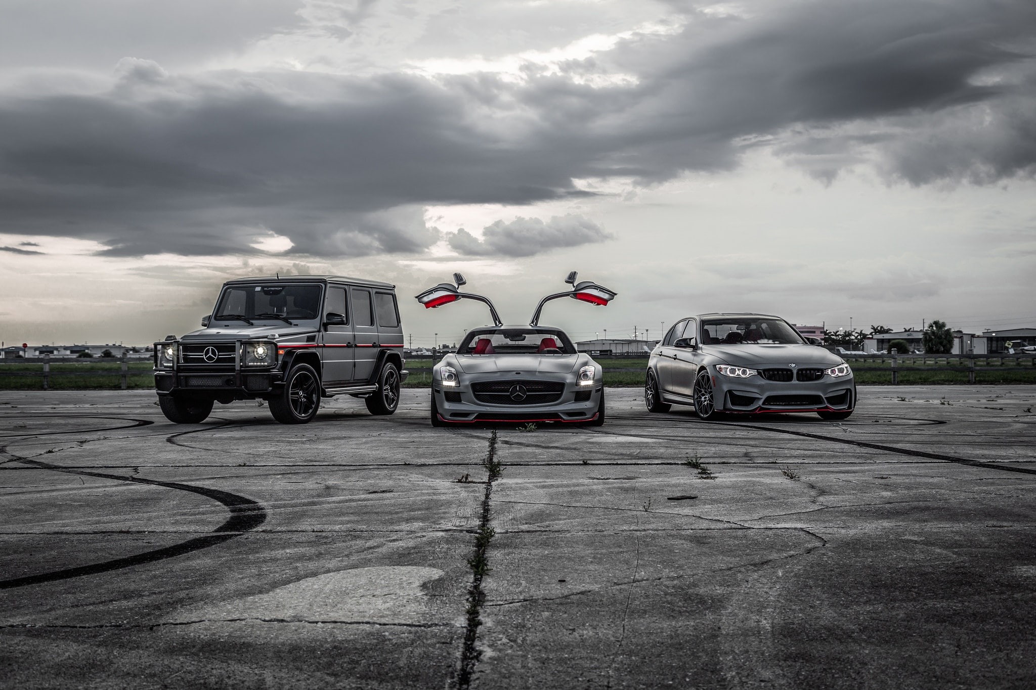 BMW, LED, Mercedes, Light, SLS, Sight, F80, G-Class, 1080P, HD Wallpaper