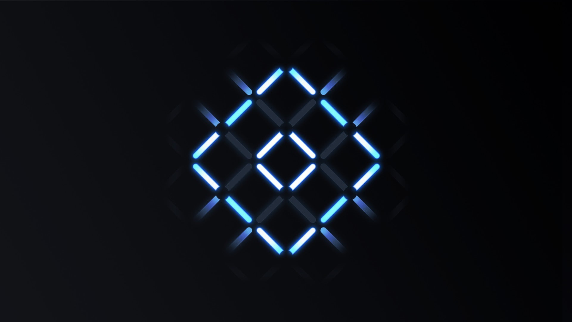 lighting equipment, digital art minimalism cube cross halo reach, no people, 1080P, dark, copy space, glowing, shape, pattern, shiny, black background, HD Wallpaper
