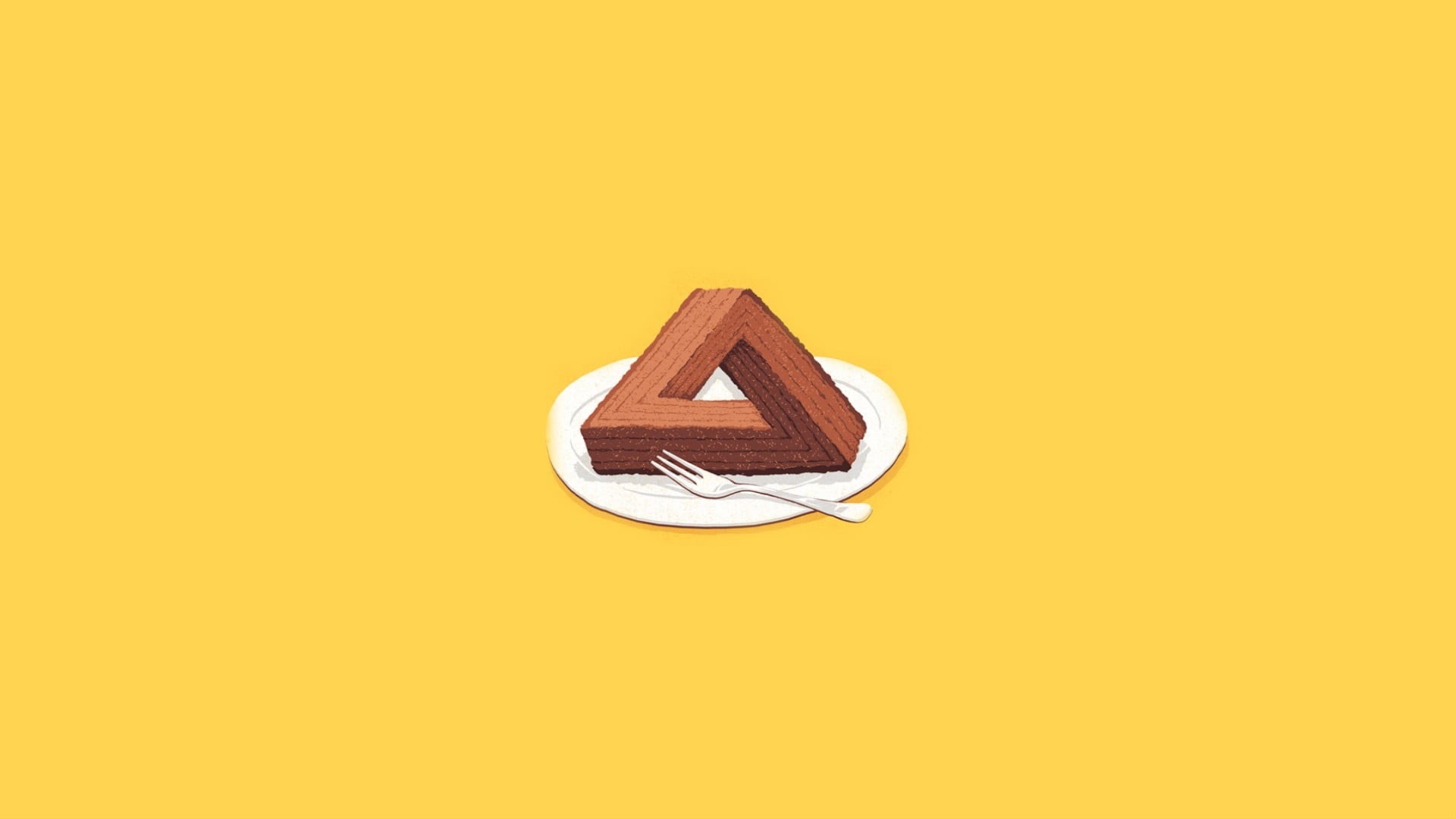 communication, colored background, directly above, sign, symbol, shape, no people, Penrose triangle, orange color, social issues, white, yellow, studio shot, HD Wallpaper