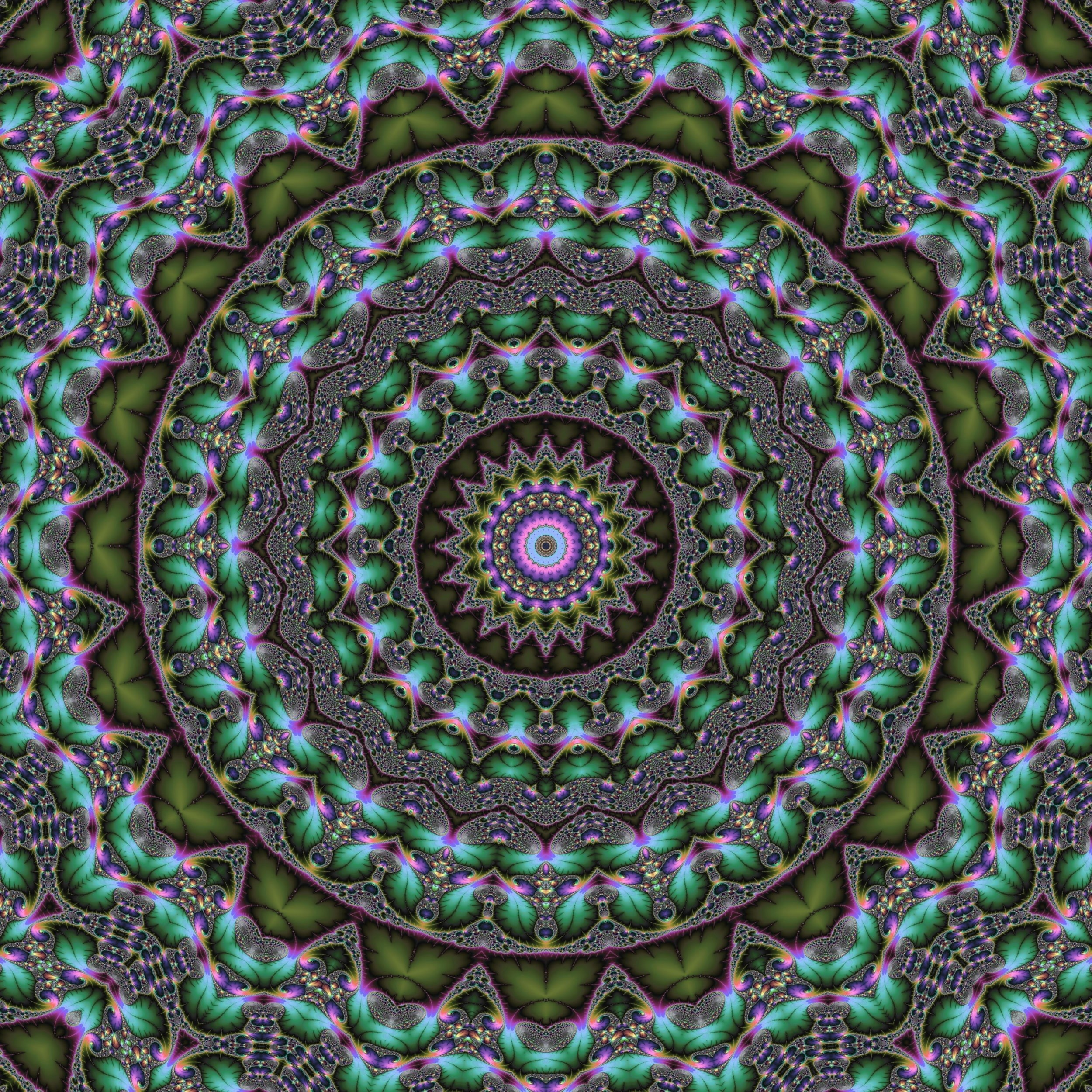 1080P, kaleidoscope, abstract, circles, fractal, pattern, mandala, Phone HD Wallpaper