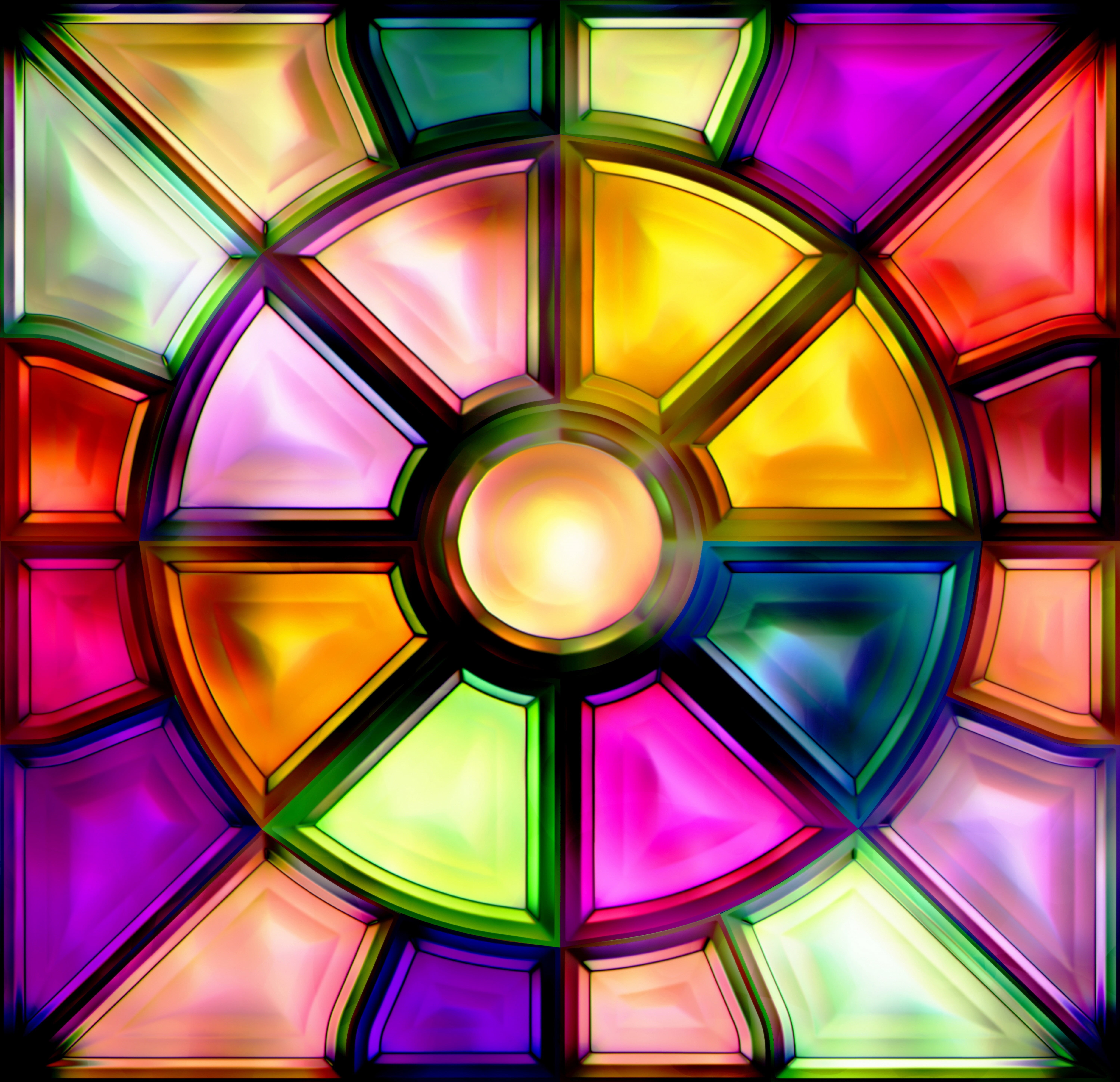 light - Natural Phenomenon, no people, illuminated, creativity, art and craft, indoors, variation, computer Graphic, stained, backdrop, geometric Shape, HD Wallpaper