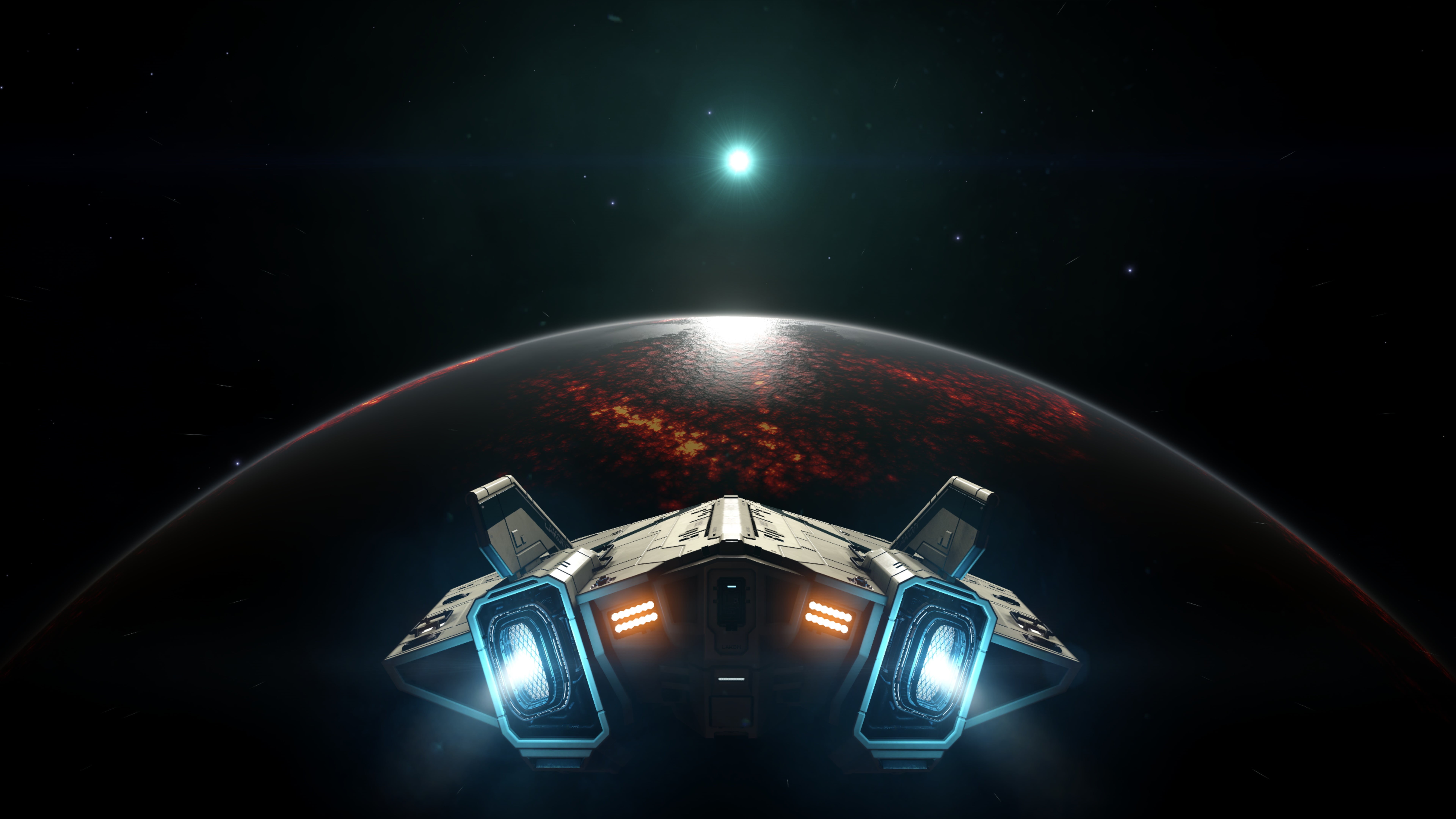 8K, ship, air vehicle, sky, no people, gray, star - space, technology, galaxy, nature, illuminated, outdoors, high angle view, glowing, planet - space, HD Wallpaper