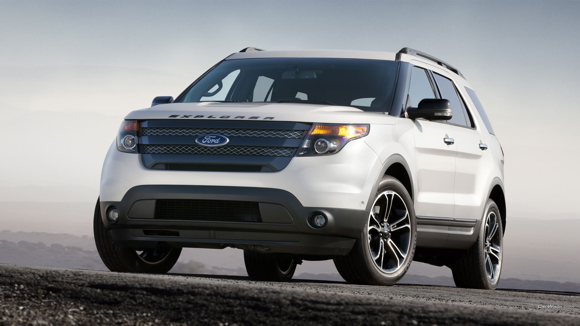 sky, clear sky, outdoors, Ford Explorer, front view, transportation, travel, stationary, retro styled, day, land vehicle, off-road vehicle, tire, nature, HD Wallpaper
