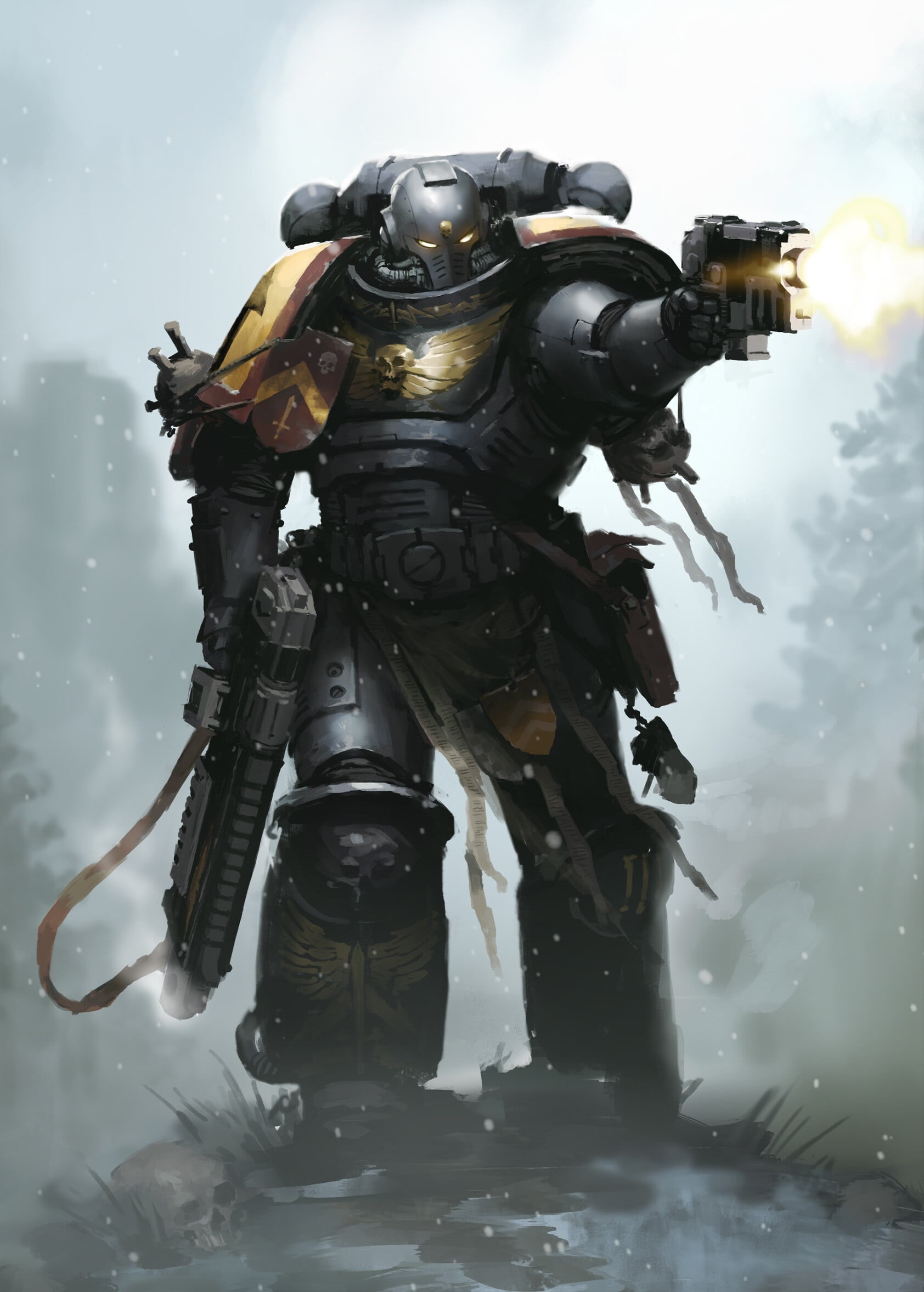 portrait display, Warhammer 40,000, Space Marine, 1080P, Phone HD Wallpaper