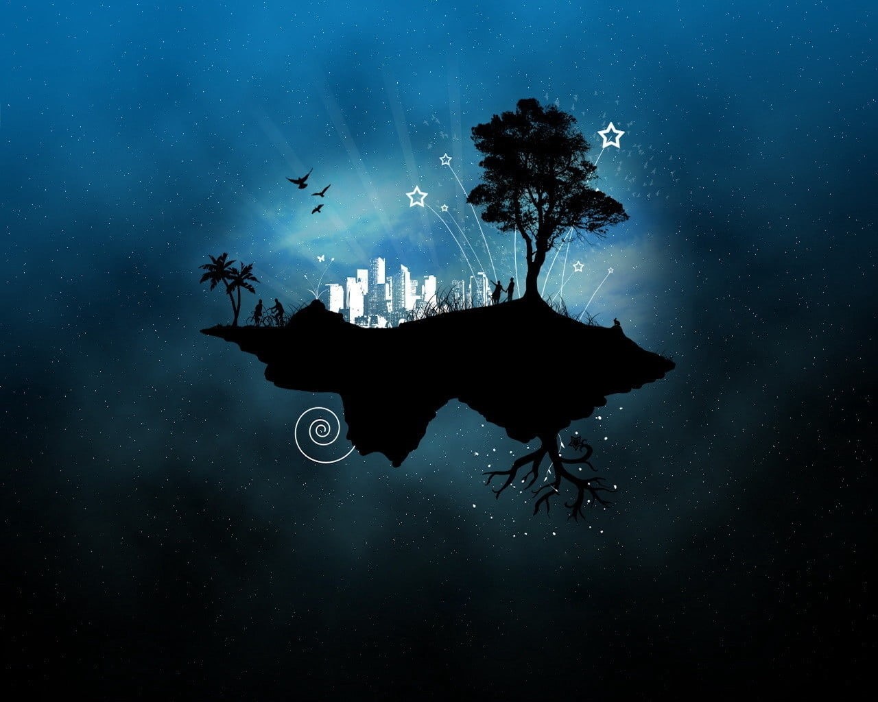 animal wildlife, holiday, forest, underwater, swimming, illustration, undersea, marine, horror, animal themes, 720P, abstract, design, shock, abstraction, HD Wallpaper
