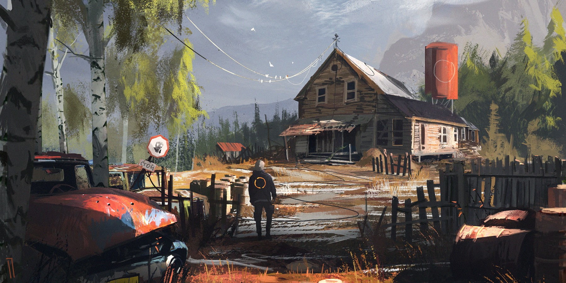 town, real people, illustration, digital art, fan art, construction industry, drawing, people, industry, transportation, travel, mode of transportation, HD Wallpaper
