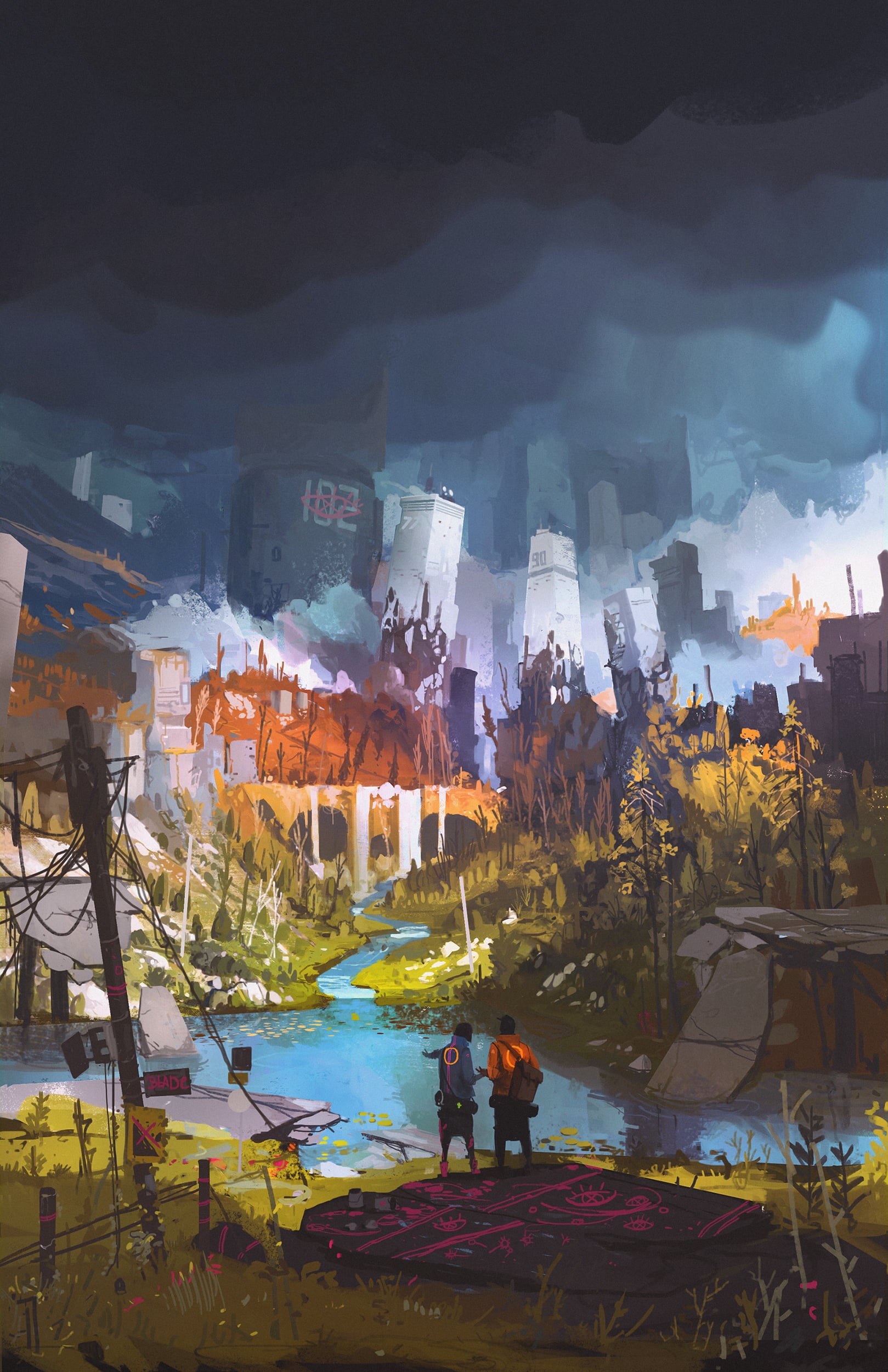 concept art, illustration, Ismail Inceoglu, digital art, 1080P, Phone HD Wallpaper