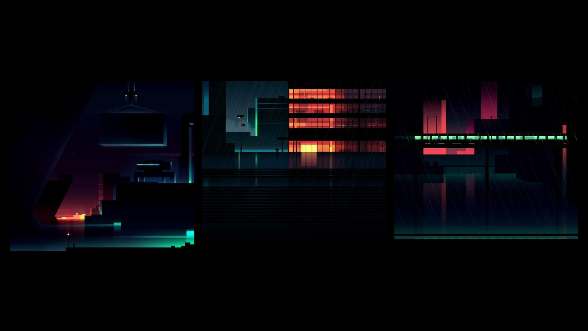 1080P, Romain Trystam, minimalism, Dark, HD Wallpaper