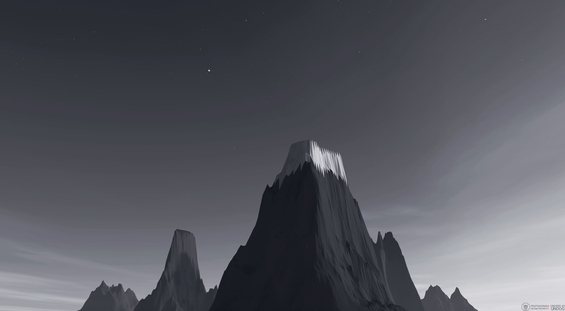 mountains, isometric, 1080P, low poly, HD Wallpaper