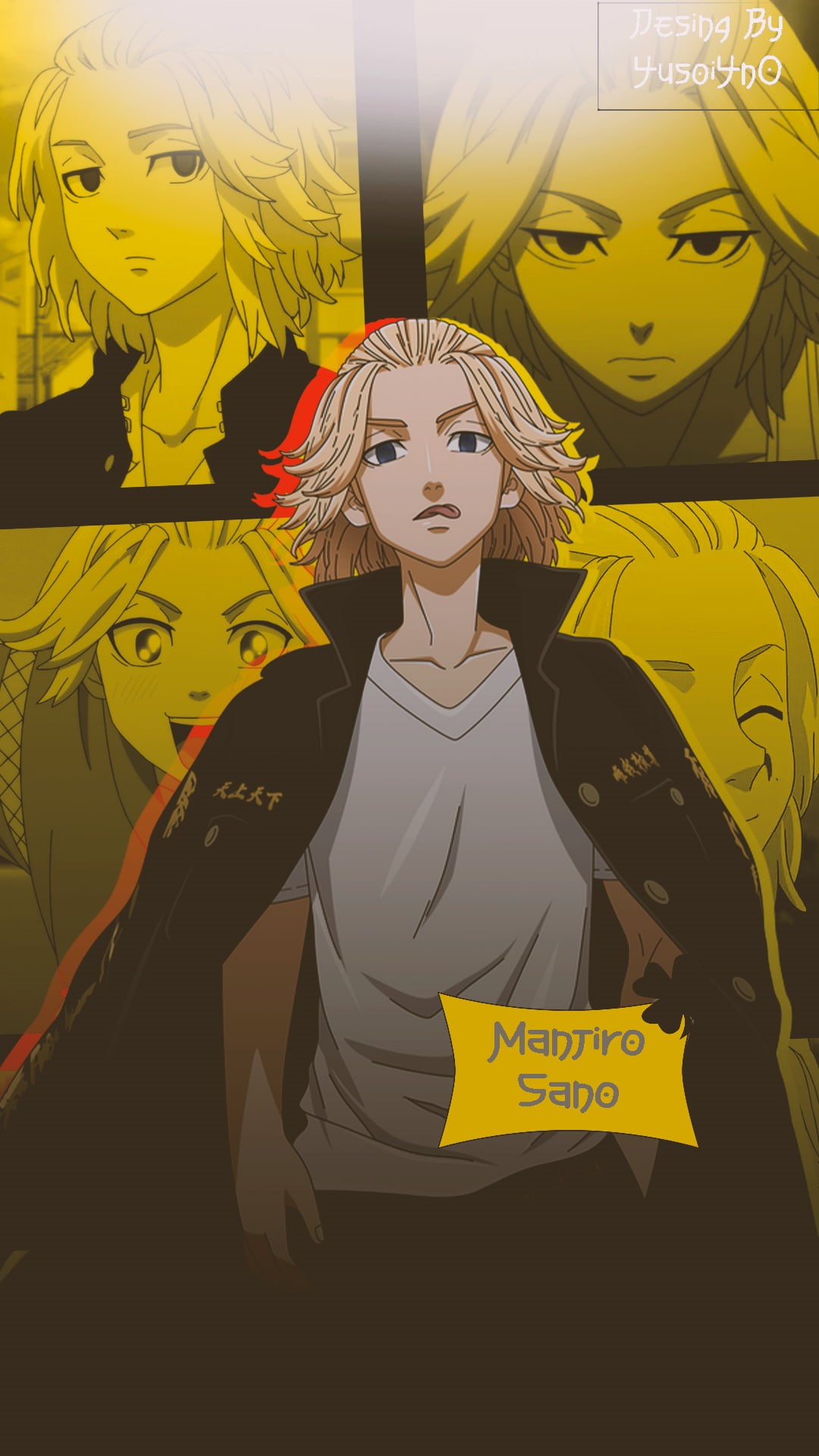 anime boys, Tokyo Revengers, yellow hair, collage, 1080P, Phone HD Wallpaper