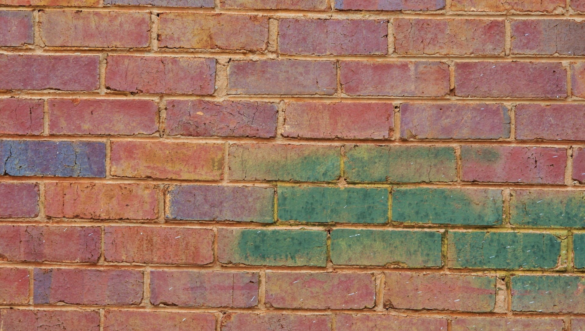 solid, green and purple, wall - Building Feature, patterns, wall, repetition, shapes, tiles, brickwork, building exterior, green, brick, pattern, baked, HD Wallpaper