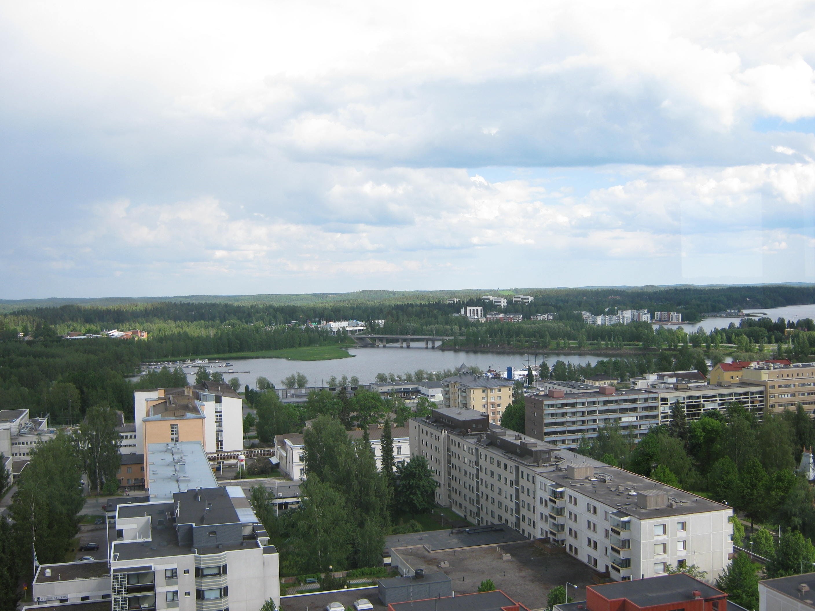architecture, block of flats, no people, high angle view, townscape, cityscape, sky, built structure, 2K, nature, the town river, plant, cloud - sky, residential district, HD Wallpaper