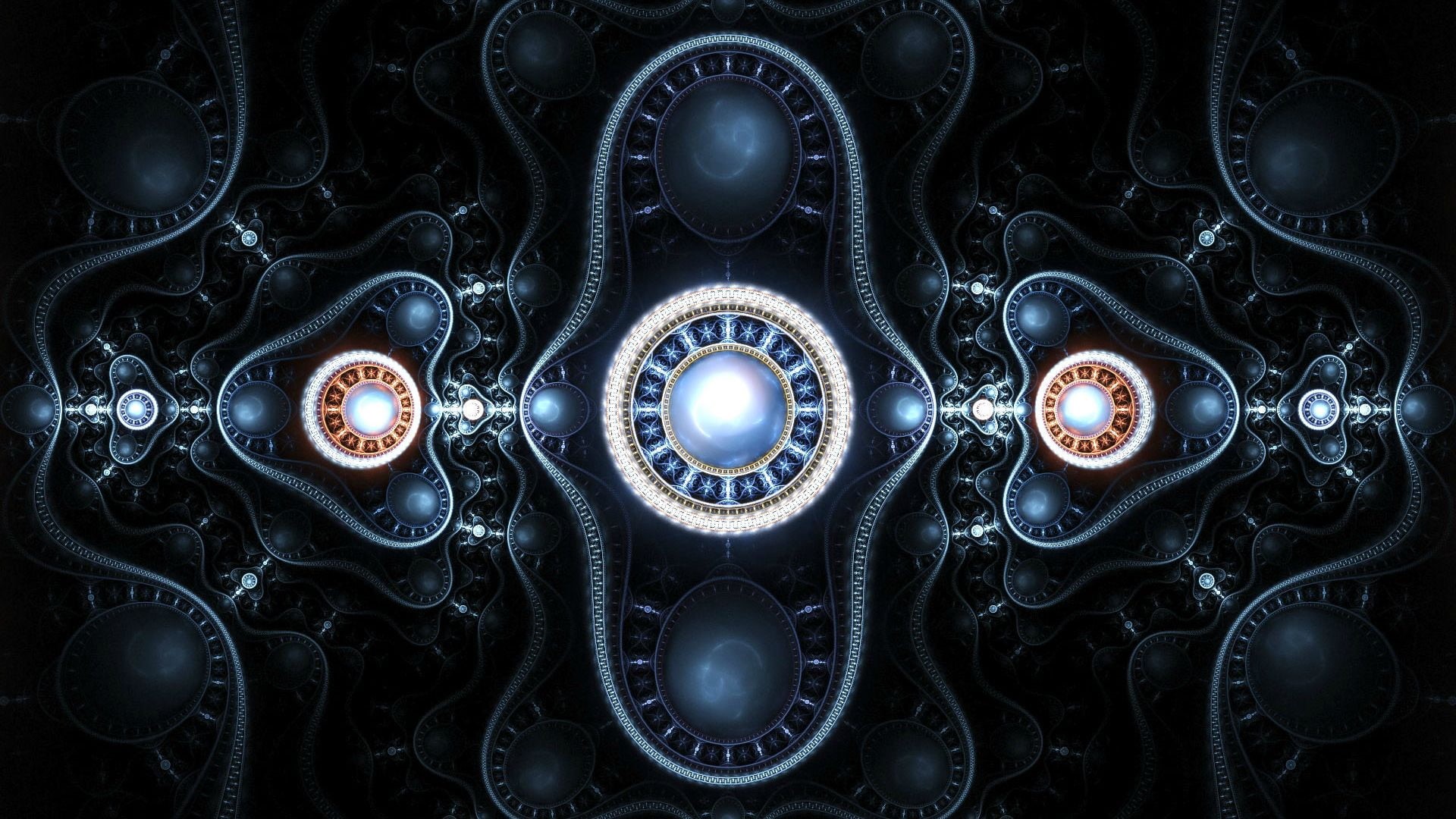 circle, element, ceiling, directly below, black background, digital, graphic, black, power supply, decoration, indoors, round, dark, pattern, bright, backgrounds, HD Wallpaper