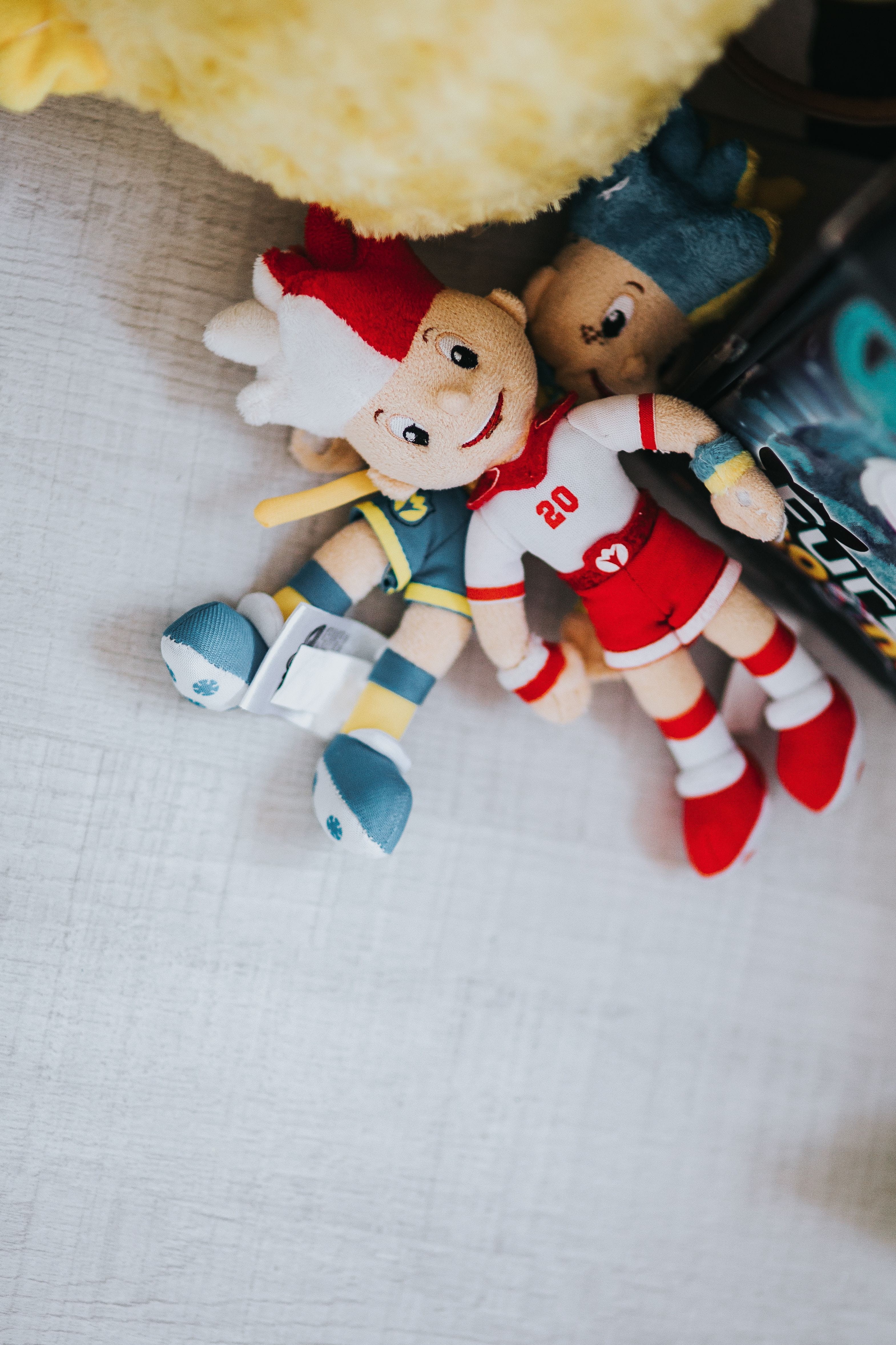 multi Colored, high angle view, still life, creativity, figure, fun, 4K, table, variation, stuffed toy, toy, childhood, children, art and craft, close-up, Phone HD Wallpaper