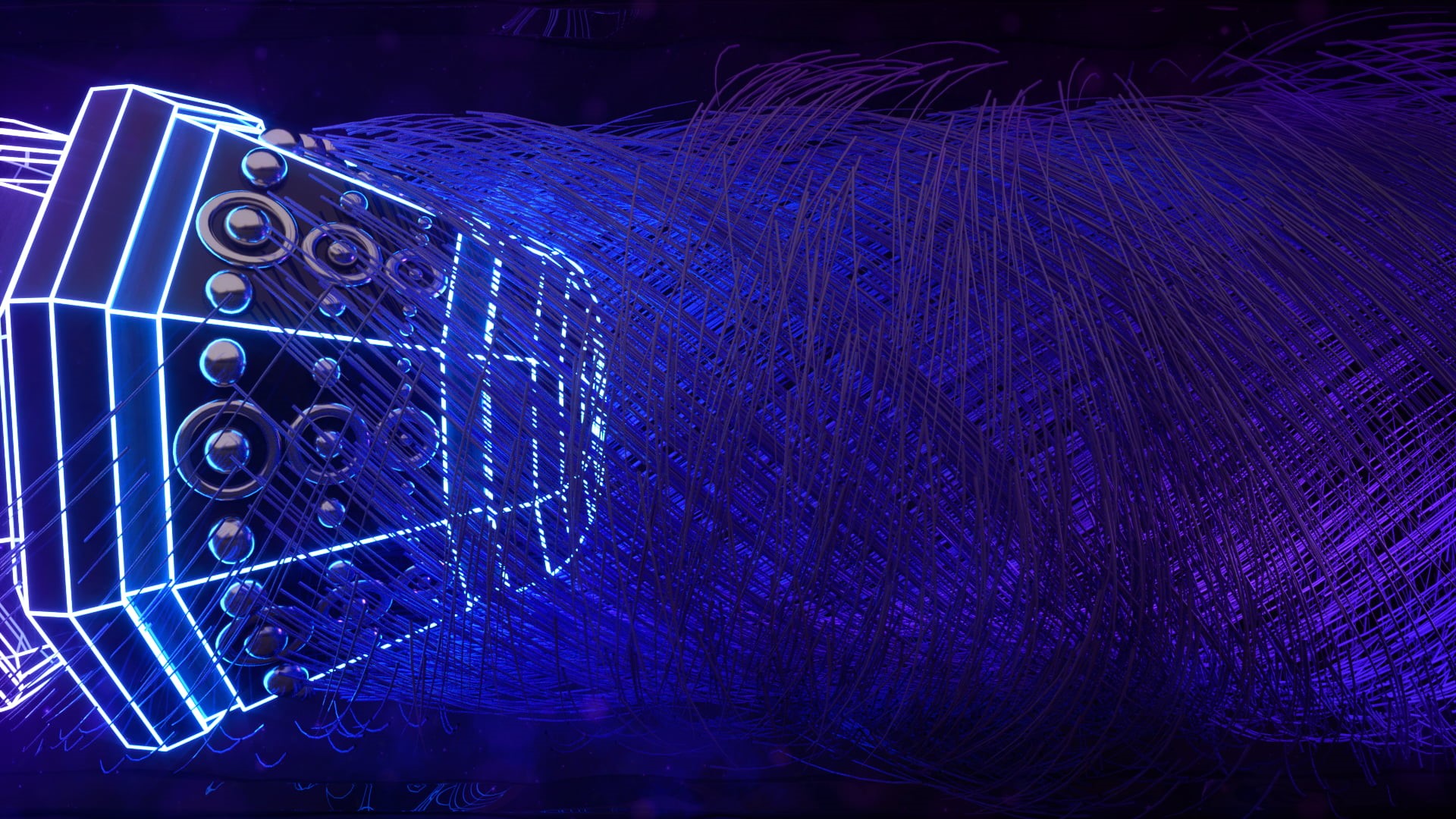 1080P, blue, hair, 3D Abstract, polygon art, geometric figures, abstract, HD Wallpaper