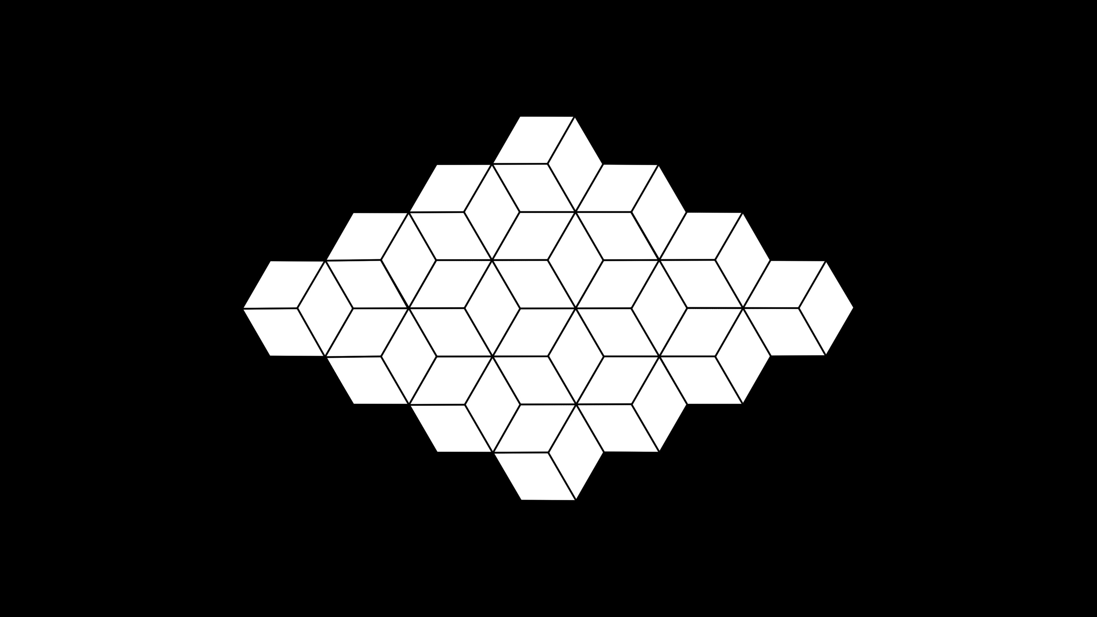 shapes, 4K, geometry, geometric figures, digital art, abstract, HD Wallpaper