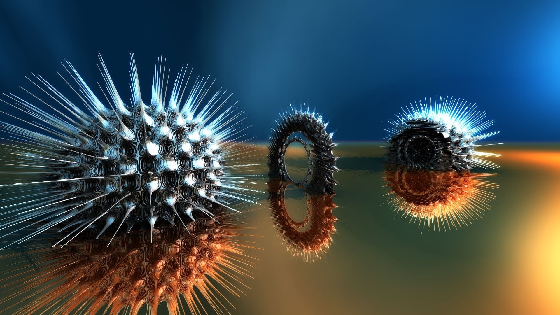 art, spikes, 1080P, watching stargate, needle, geometric objects, figure, HD Wallpaper