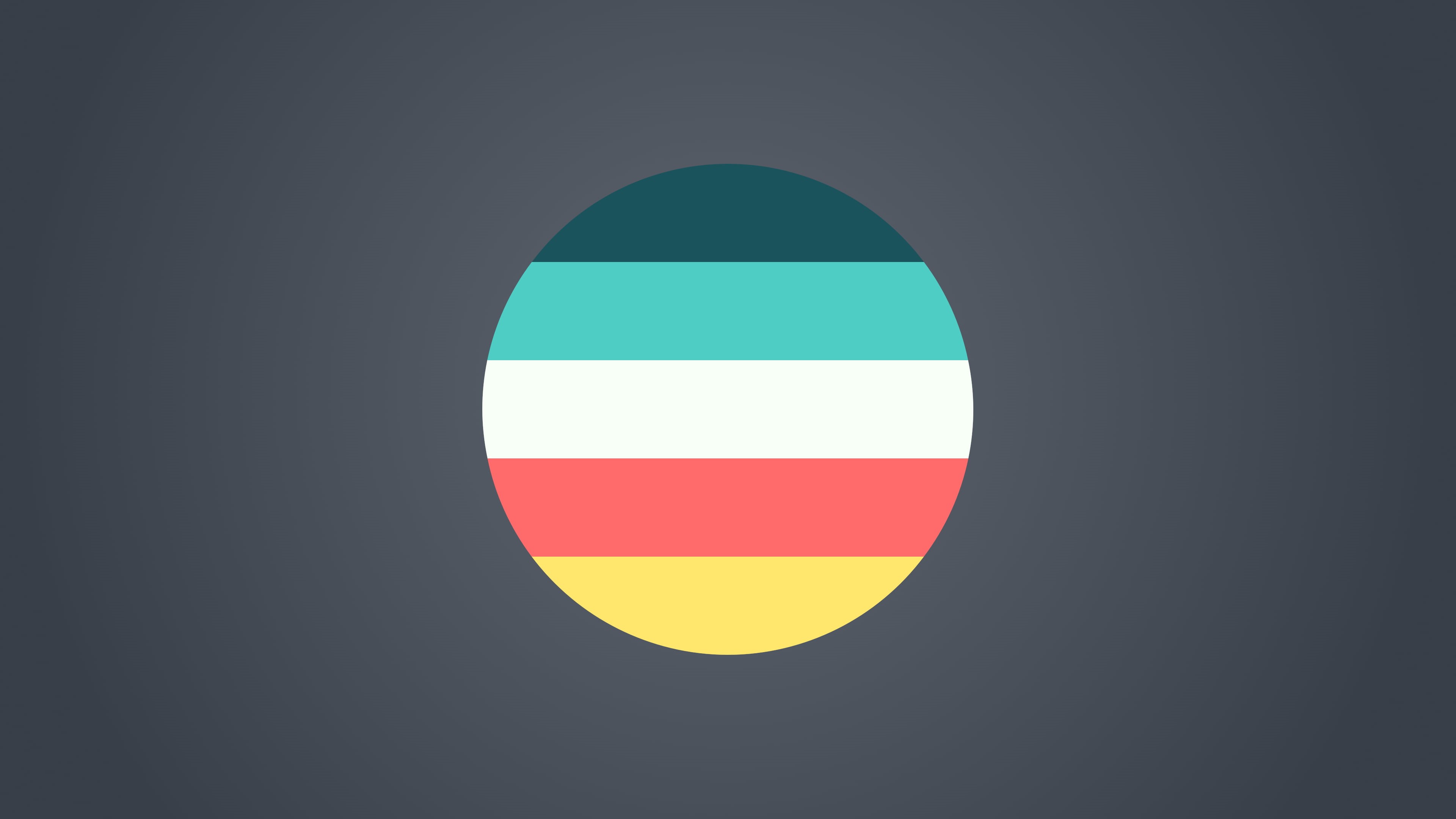 simple background, lines, minimalism, colorful, flag, geometric figures, circle, 4K, HD Wallpaper