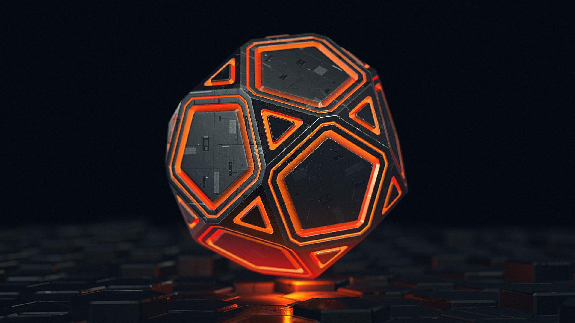 1080P, figure, geometric, black, colors, red, HD Wallpaper