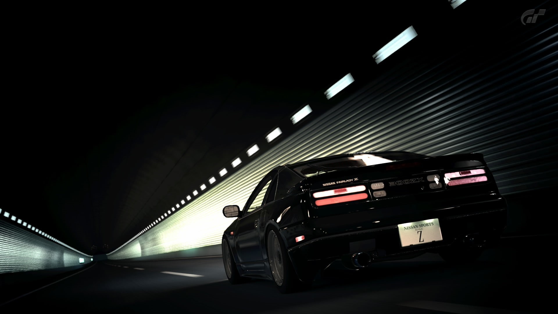 video games, car, Nissan 300ZX, Nissan, JDM, 1080P, road, tunnel, Gran Turismo 5, HD Wallpaper