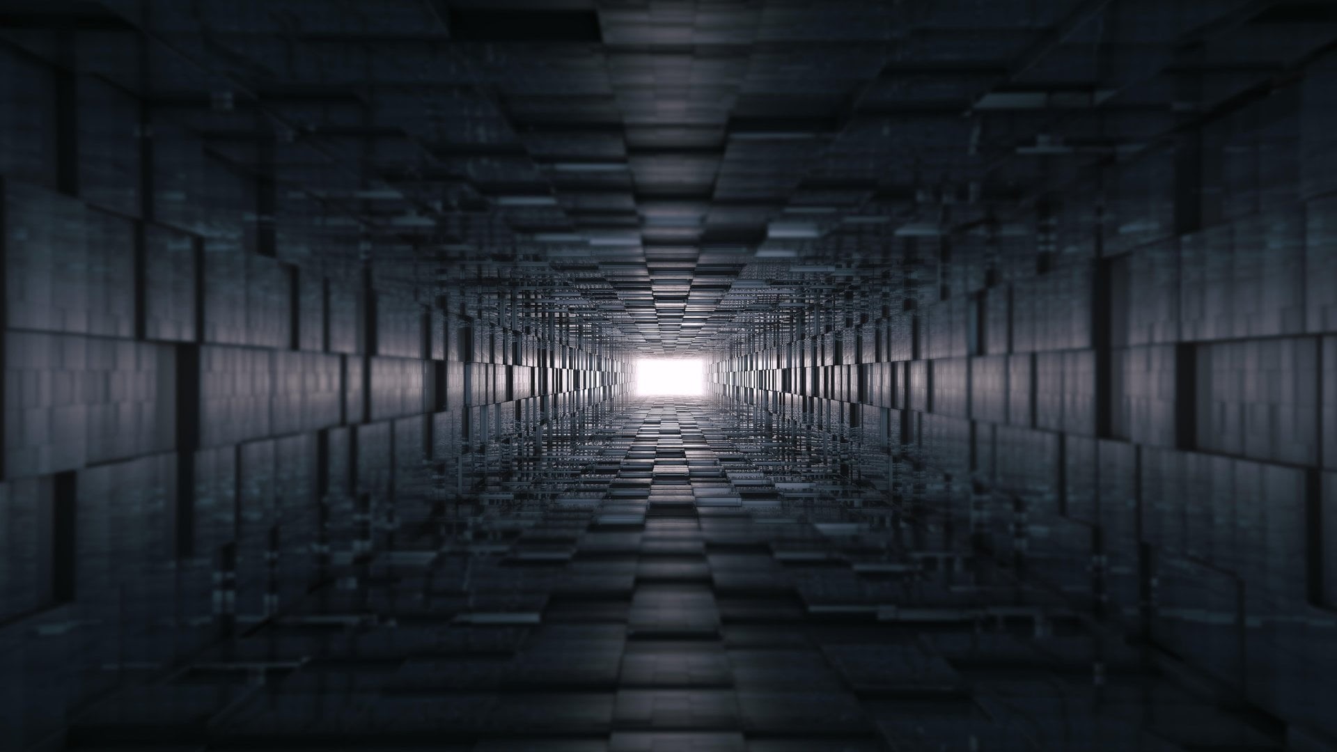 texture, Abstract photography, 1080P, geometry, tunnel, cube, digital art, lines, artwork, 3D Abstract, abstract, HD Wallpaper