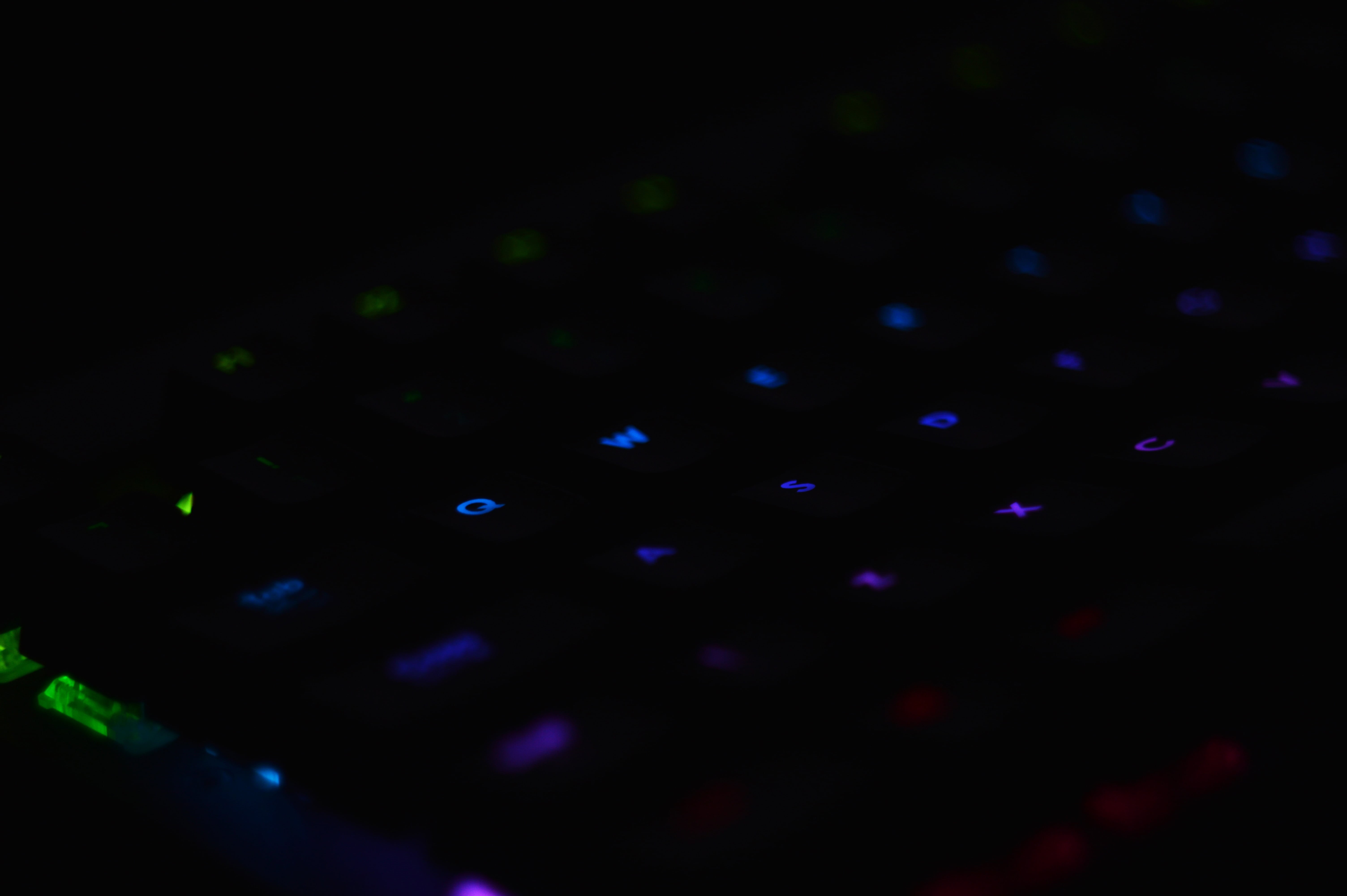 defocused, backlight, abstract, letters, light - Natural Phenomenon, illuminated, nightlife, black background, multi colored, shape, full frame, no people, HD Wallpaper