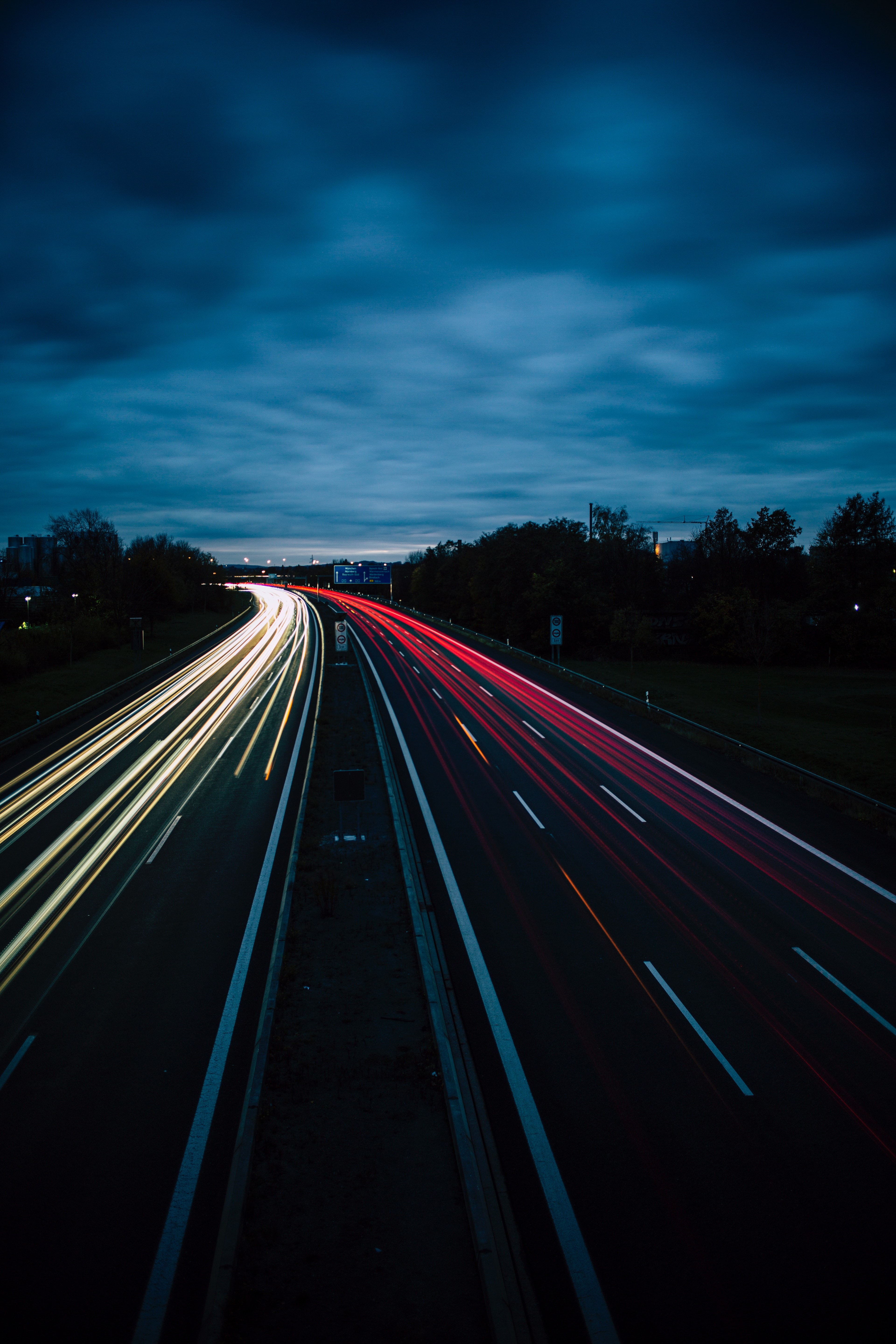 road, backlight, 5K, turn, night, dark, Phone HD Wallpaper